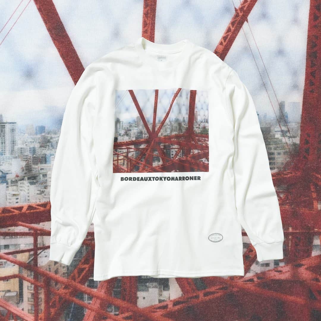 のインスタグラム：「TANGTANG long sleeve print tee ¥9,350  BORDEAUXTOKYOMARRONER  PINKNAVYBUNBOGGER  スタイリスト 伊賀大介氏、写真家 佐内正史氏、タンタンデザイナー 丹野真人氏が手掛けるシリーズ。  #tangtang #23aw #bshop」