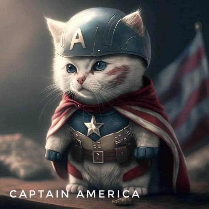 Aww Clubのインスタグラム：「If cats were superhero  #meowed #cutecat #cat #AI #superhero #marvel #captainamerica #hulk #thor #ironman」