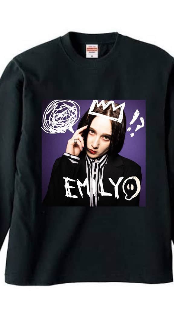 Emilyのインスタグラム：「／  今夜23:59まで⚠️  ＼  ファンクラブ会員限定企画‼️ EMILY誕生日企画、2タイプのアパレルがゲットできる💪 タイプBを買った方には私から直筆メッセージカードが届きます🤣  ファンクラブ入っちゃえ〜！」