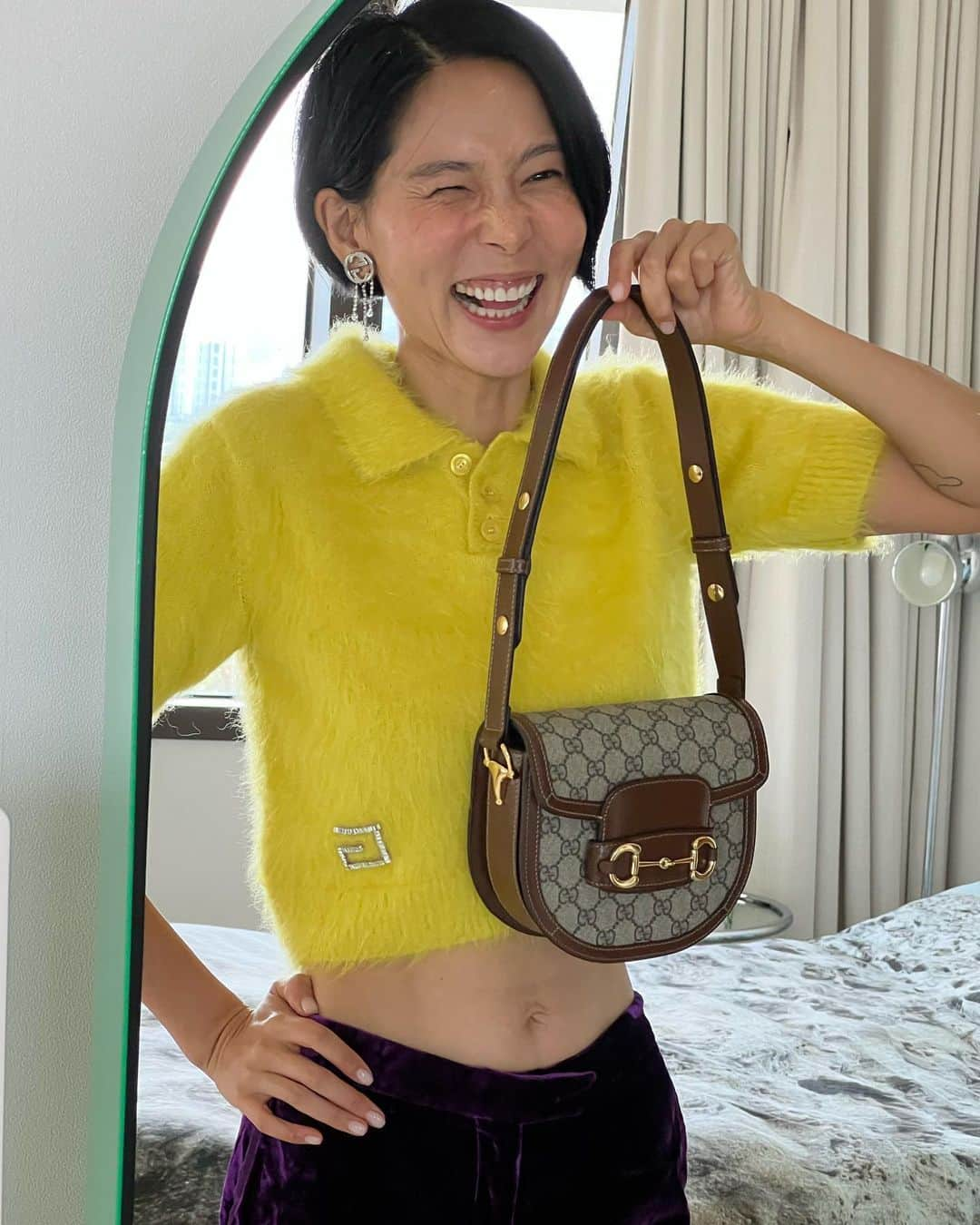 キム・ナヨンさんのインスタグラム写真 - (キム・ナヨンInstagram)「🐥💛🌼🍋  #Gucci #Guccihorsebit1955」9月18日 14時38分 - nayoungkeem