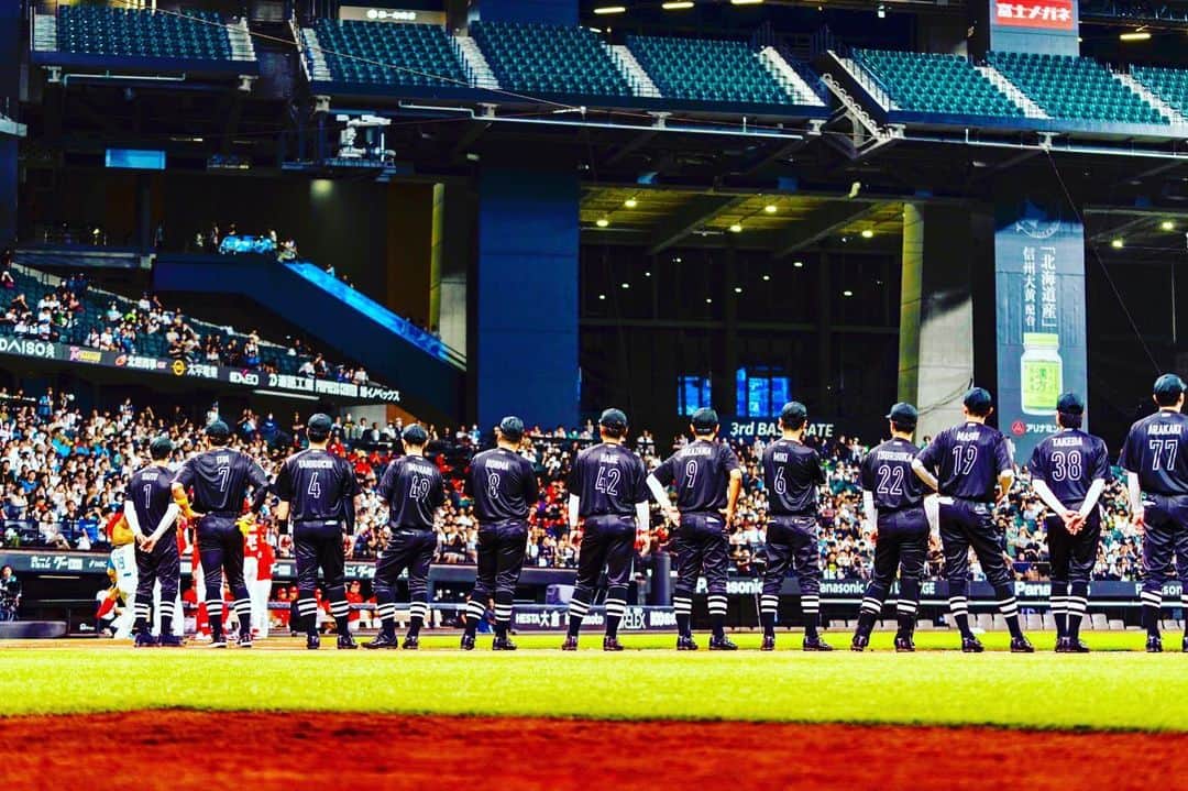 斎藤佑樹のインスタグラム：「「一緒に野球をしましょう！」 その声掛けで集まってくれた皆さん 昨日は本当にありがとうございました！ 伝えたいことはたくさんあるけどまずはお礼まで👏  #konami #パワフルスピリッツ #エスコンフィールド #lovefighters」