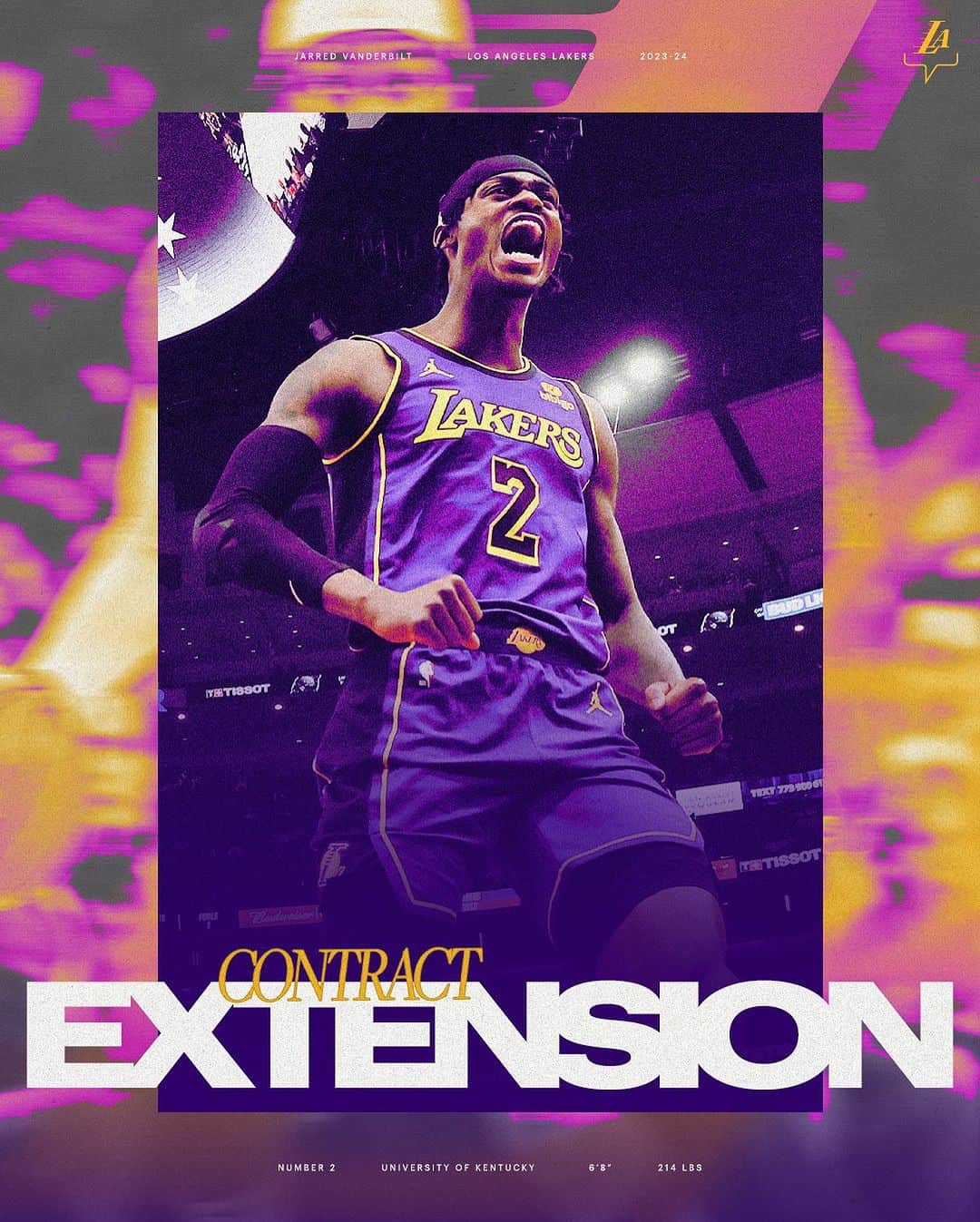 Los Angeles Lakersさんのインスタグラム写真 - (Los Angeles LakersInstagram)「OFFICIAL: JVando. Extended.」9月19日 3時00分 - lakers