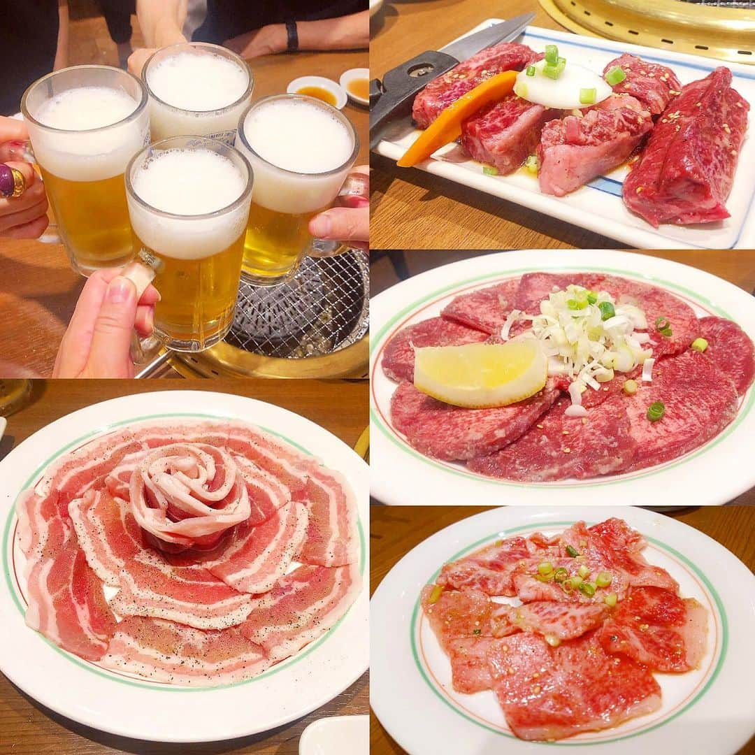 榊山敬代のインスタグラム：「🍻🥩🔥… ・ つづき  この日は途中まで音楽をたのしみました つづきは夜はなかなか予約がとれないと いう焼肉屋さんへとお邪魔しましたの巻  予約制なので時間制限の　 焼き肉時間にて食べるの に専念できるように今回 お誘いいただいた奥様が 手際よくお肉を焼いてく ださり心遣いに感謝な時  そのお陰でこちらはお肉食 べることへ堪能できまして  大変よく食べました🙏  途中携帯の電池が無くなって しまい後半画像を送っていた だきましたので記念にシェア  お腹満腹なりましたところで 話し足りないですねとなりま してもう一軒ハシゴしまして  丁度池上大坊でのトークショーの話 から日蓮さんの話題へとなりまして  翌日ご連絡いただいたのですが 日蓮さんが実は女性だった！と 4人で大騒ぎしている夢を見ま したとか私はファイアーの影響 か火事の夢を見ました！とか朝 さんぽでアメ横の摩利支天にて 昨夜のことをおもいだしながら 参拝しましたなど焼肉からの余 韻は不思議と朝迄続くのでした  🥩🙏…おわり  #焼肉 #yakiniku #お肉 #beef #お肉大好き #TOKYO #food #鶯谷園 #予約困難 #鶯谷グルメ #夏の思い出 #summer #夏 #view #日本画家 の #外出こんなもん #最近ついてる #夢 #人生こんなもん #人生たのしもう #ごちそうさまでした」