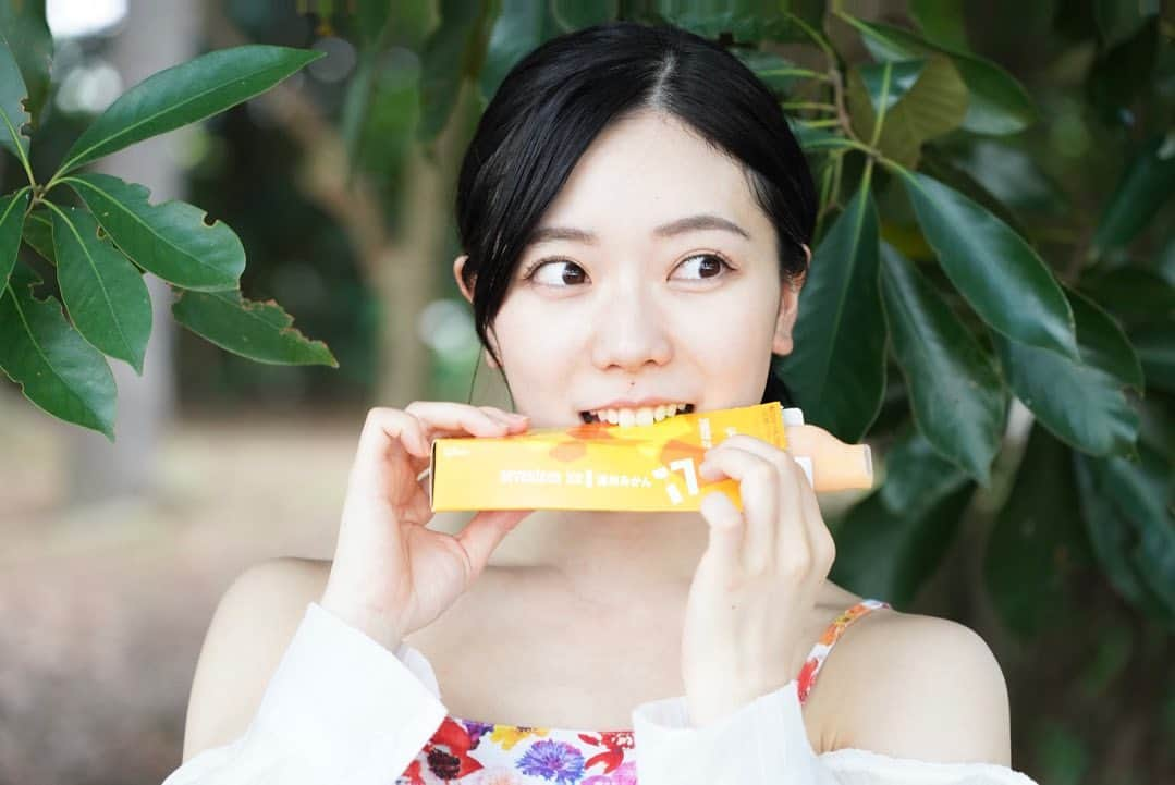 平岡映美のインスタグラム：「温州みかんが好き🍊🍨 #夏が終わる前に  ・ ・ ・ #セブンティーンアイス  #17アイス  #温州みかん」