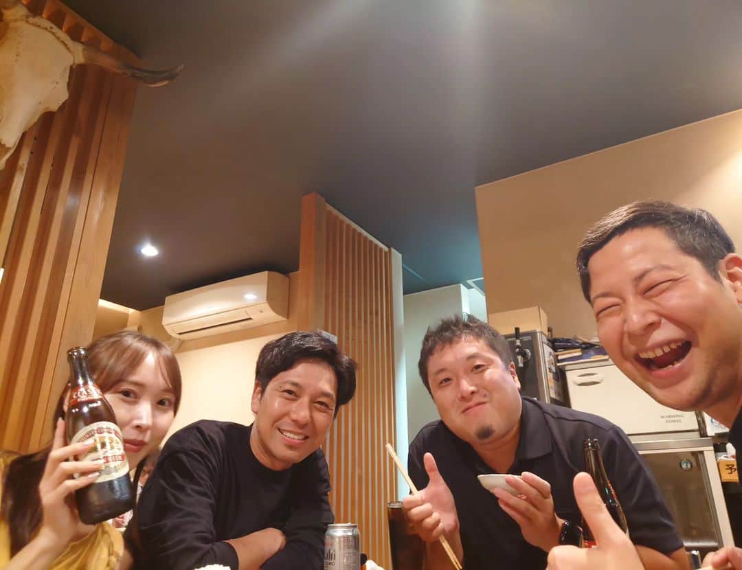 佐藤大のインスタグラム：「PALボートイベントに沢山の御来場ありがとうございました。 皆様のおかげで盛り上がりましたぜ！！みんな友達〜！！ そして山口剛選手優勝おめでとうございます。 やはり貴方は最高のレーサーです。 今から変態カメラマンＣこと大庭君の誕生日会をしたいと思います。 #島田玲奈 #ええ声りょうま #変態カメラマンＣ #グランジ大」