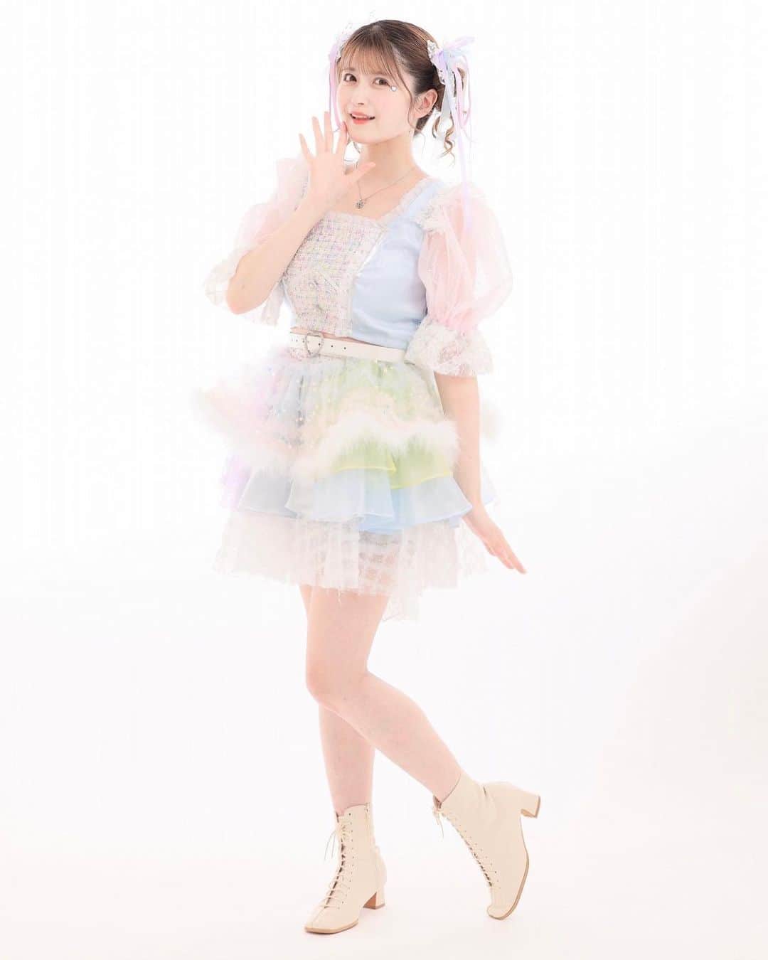佐倉みきのインスタグラム：「🤍💜🩷🩵  はぁ、衣装可愛い🥲可愛い可愛い可愛い」