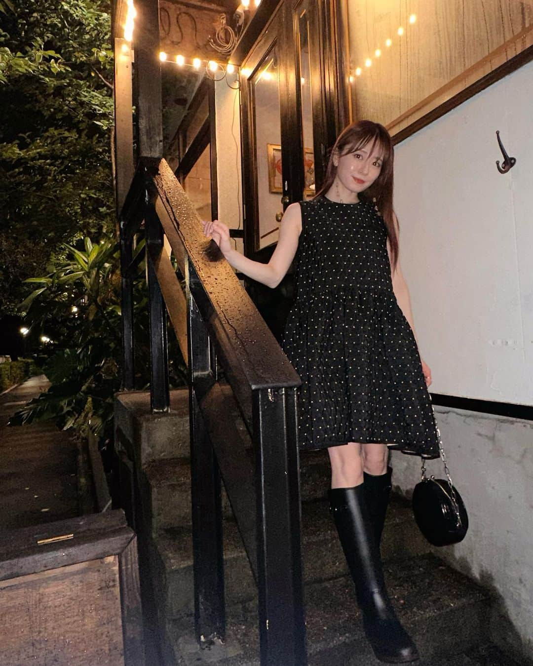 黒坂優香子さんのインスタグラム写真 - (黒坂優香子Instagram)「🍮♡  とある日の。 デザートは別腹だよね🫶🏻  ピアス　@flua.jp  ワンピース　@bibiy_official   #ootd #fashion #153cmコーデ #ゆかこーで #flua #bibiy」9月18日 21時20分 - yukakokurosaka0606