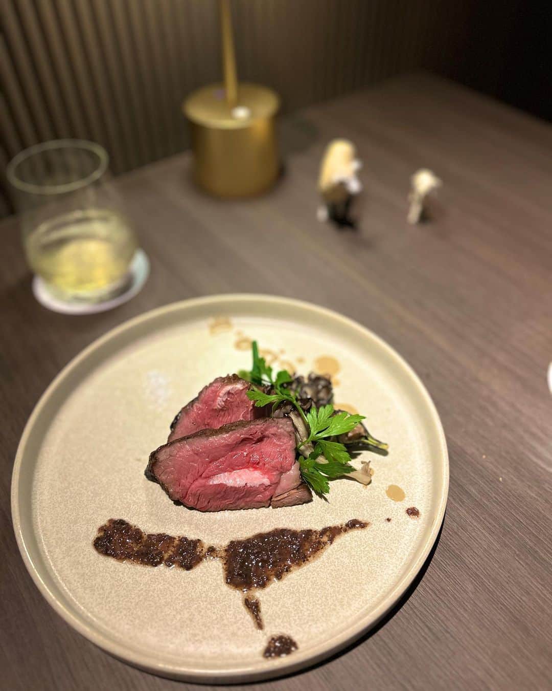 太田理恵のインスタグラム：「ラムビストロ美味しかった🥺💓」