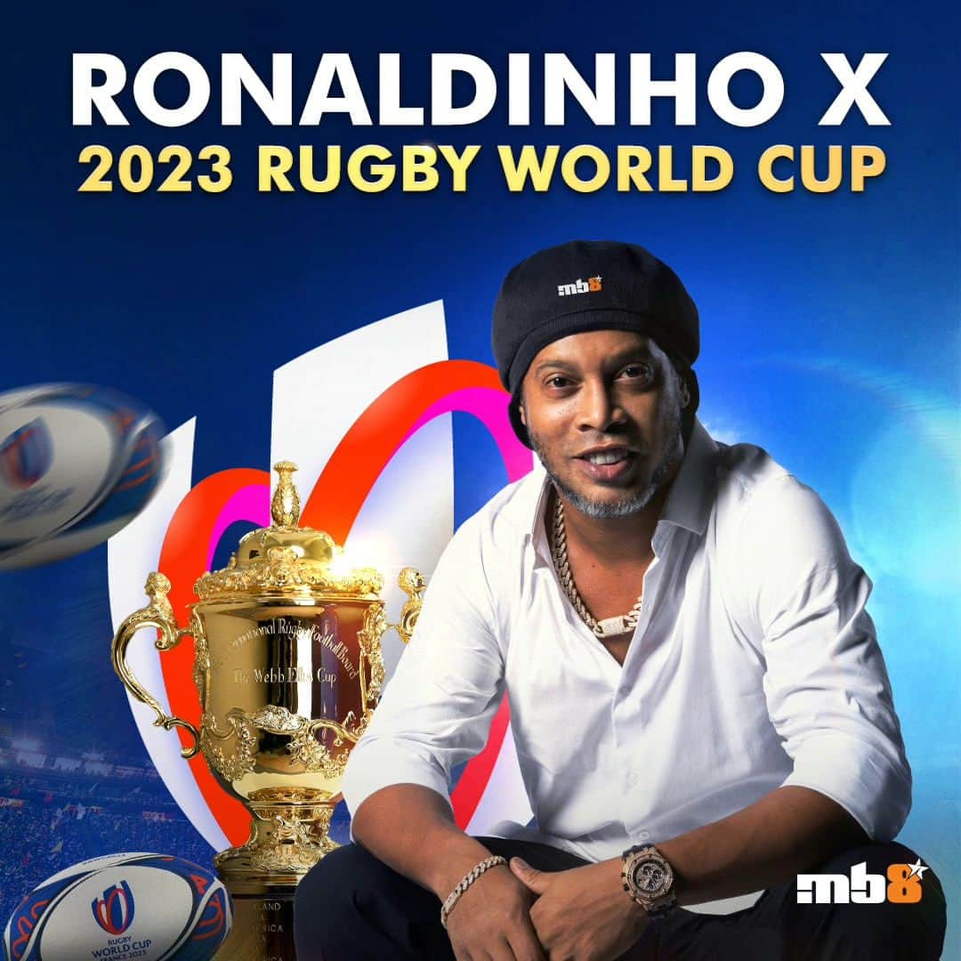 ロナウジーニョさんのインスタグラム写真 - (ロナウジーニョInstagram)「Here’s to all rugby fans! The wait is over and the excitement is at its peak for the 2023 Rugby World Cup ! Share your love for rugby by using the #RWC2023 to showcase your predictions and your favorite teams here @mb8official!  #MB8 #MB8official #MB8ambassador #RonaldinhoxMB8 #Sportsbook #Casino #LiveCasino #Slots」9月18日 22時44分 - ronaldinho