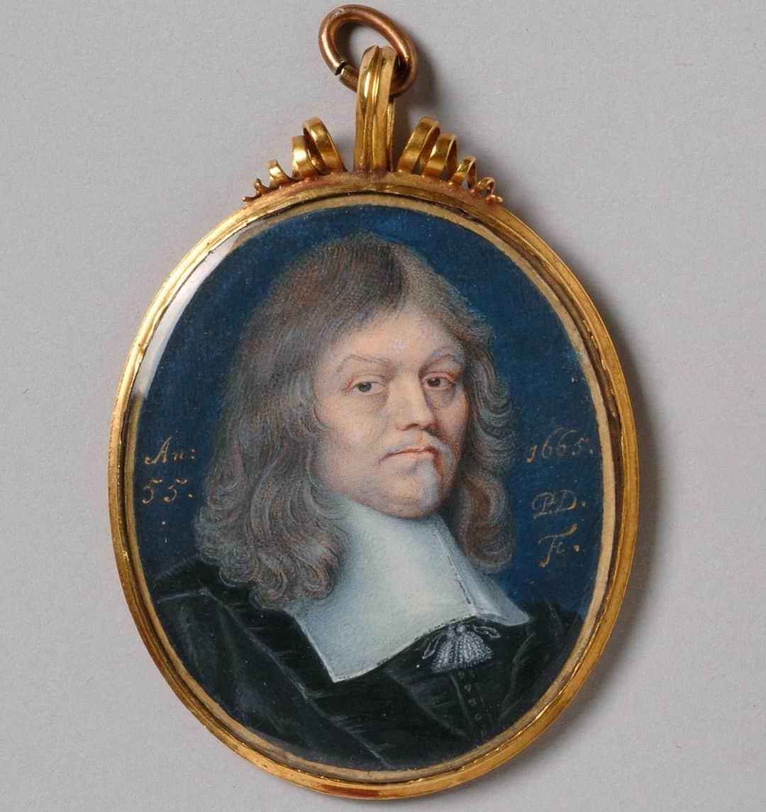 のインスタグラム：「That rainy Monday morning feeling…  "Portrait of Edward Hyde, 1st Earl of Clarendon," 1665, Monogrammist P.D. (English, active c. 1665). 🔎 See it in Gallery 396, European Art 1500-1850.」