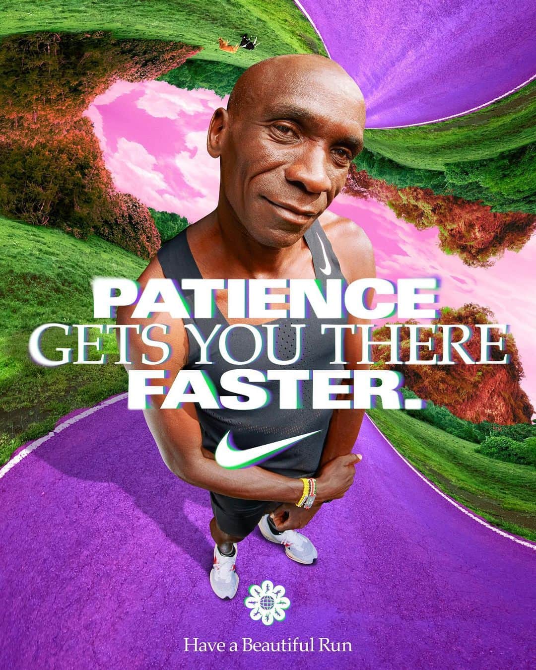 のインスタグラム：「Eliud Kipchoge knows that persistence is difficult, and progress can feel slow. But patience gets you there faster.  How do you stay patient when you run? 👟」