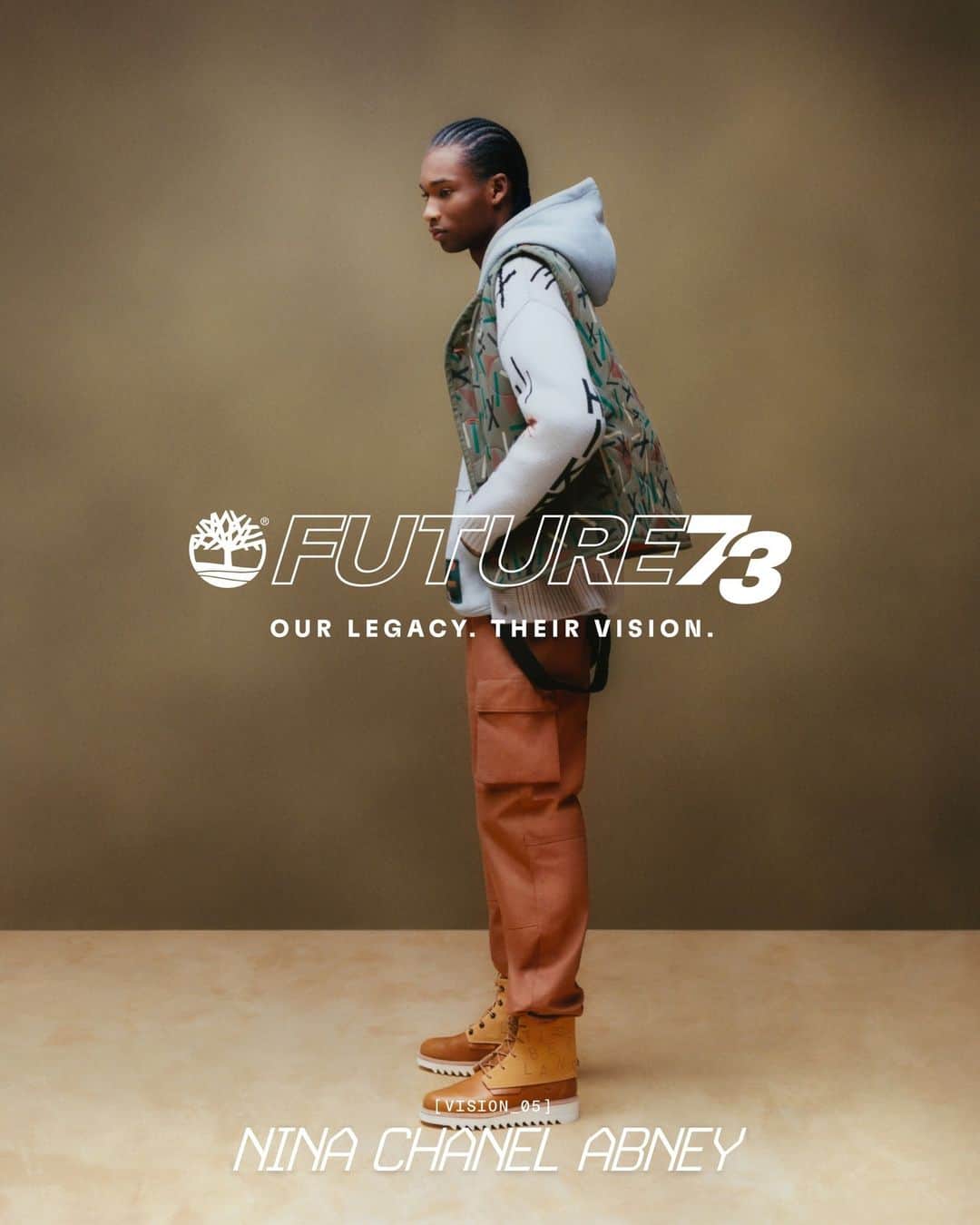 ティンバーランドのインスタグラム：「@ninachanel reimagines the classic iconography of Timberland, including shapes and patterns that bring her background in industrial design to life.   This Future73 collection is one you don't want to miss! Releasing tomorrow.  #FUTURE73  #TIMBERLAND50  #BUILTFORTHEBOLD」