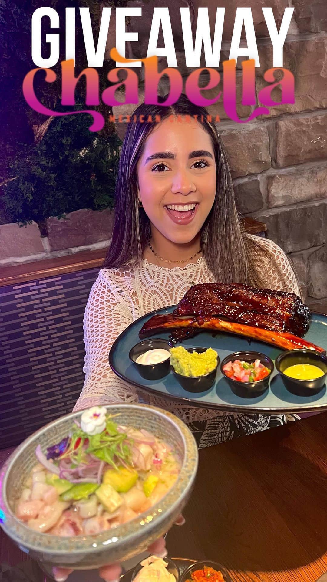のインスタグラム：「🚨GIVEAWAY🚨  GÁNATE UNA CENA GRATIS EN @chabellamiami VALORADA EN $200 🌮  LOS PASOS A SEGUIR:  1. DARLE LIKE A ESTE POST ❤️ 2. SEGUIR AMBAS CUENTAS 🔥 3. COMENTAR CON QUIEN TE GUSTARÍA IR A ESTE RESTAURANTE 🤩  SUPER PLUS🔥  1. Entre más comentes más oportunidades tendrás de ganar✨ 2. Compartir este post en las Stories. ✨  EL CONCURSO SE CIERRA EL PRÓXIMO MARTES 26 DE SEPTIEMBRE A LAS 5 PM HORA ESTE EL GANADOR SERÁ ANUNCIADO EL MISMO DÍA A LAS 10.30PM🔥🤩🌮  *Este concurso no está asociado directamente con Instagram*  • • • • • #giveaway #tacotuesday #tacos #foodie #foodblogger #contentcreator #food #mexicanfood #concursopublico」