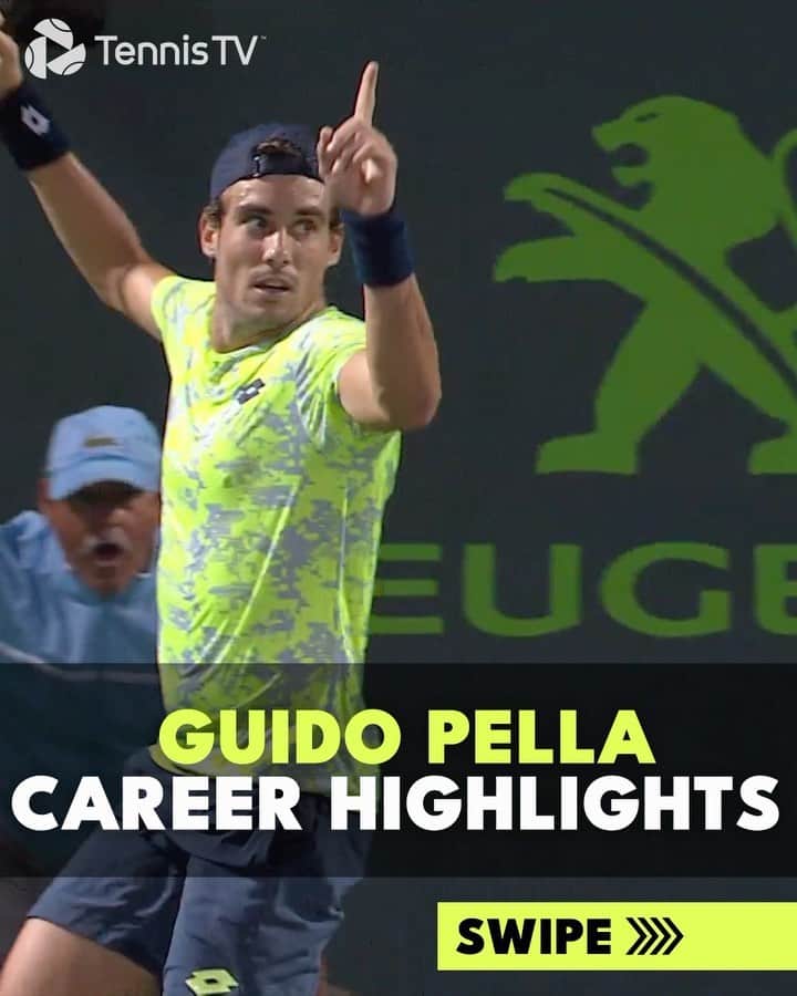 ギド・ページャのインスタグラム：「Congrats on a great career @guido_pella 🤝  . #tennis #tennistv #atptour #guidopella #instasports」
