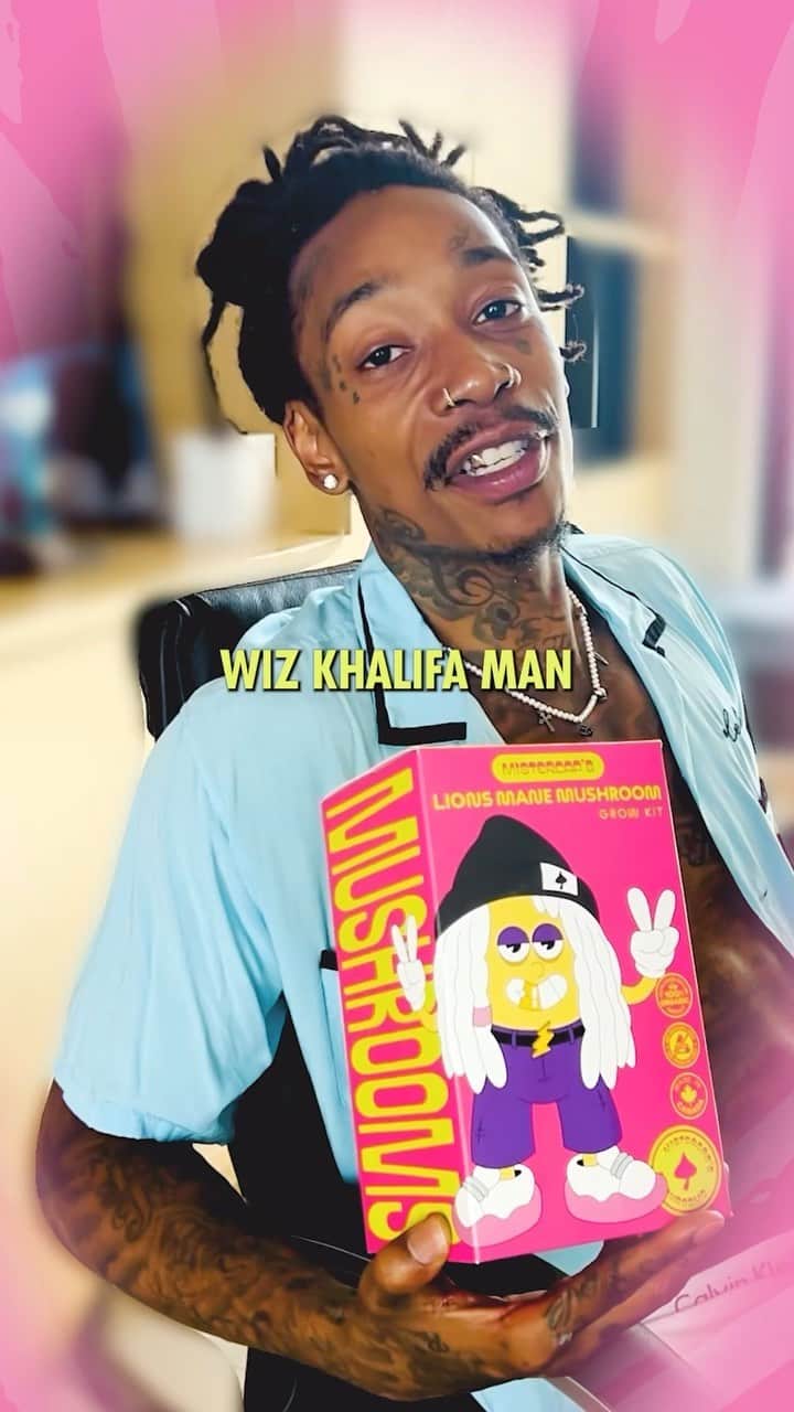 のインスタグラム：「You heard @WizKhalifa, home grow kits are here: 💫Shiitake  💫Oyster  💫Lion’s Mane   Head to Mistercap.com for more 🍄」