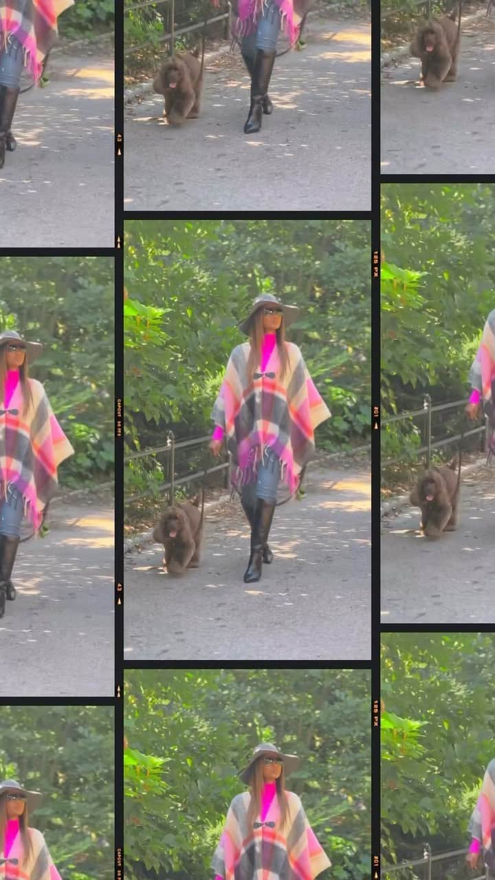 イマン・アブドゥルマジドのインスタグラム：「Embrace the warmth of fashion! Head to @imanglobalchic for all color ways of my NEW plaid poncho!   Exclusively @hsn & HSN.com! Link in bio!  #IMANGlobalChic」