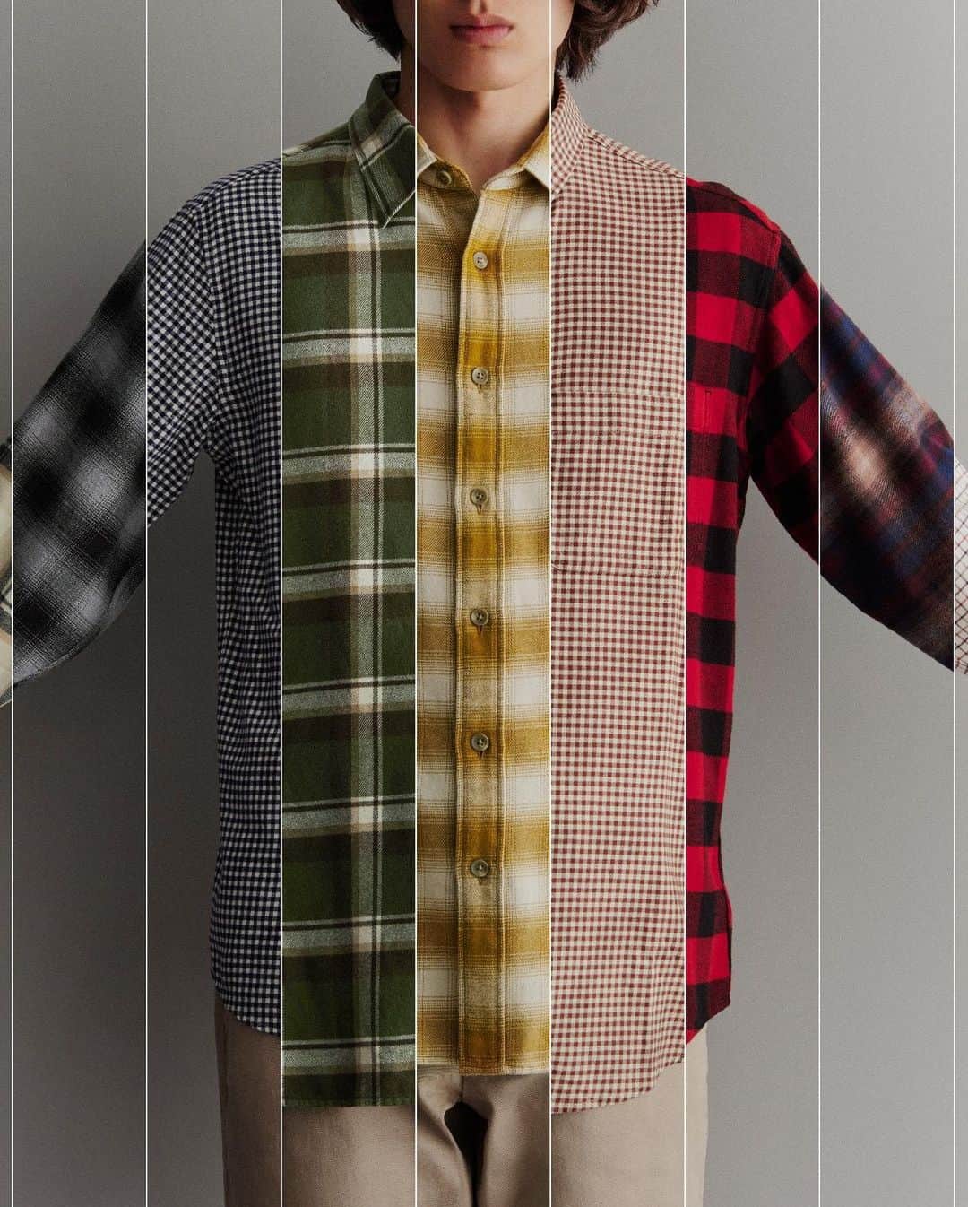 uniqlousaのインスタグラム：「Discover a fall staple in unique designs. 🍂🍁  With more than 30 original colors and designs released every year, there's a flannel that looks good on everybody!   #Uniqlo #Uniqlousa #flannel #fallshirt  #fall」