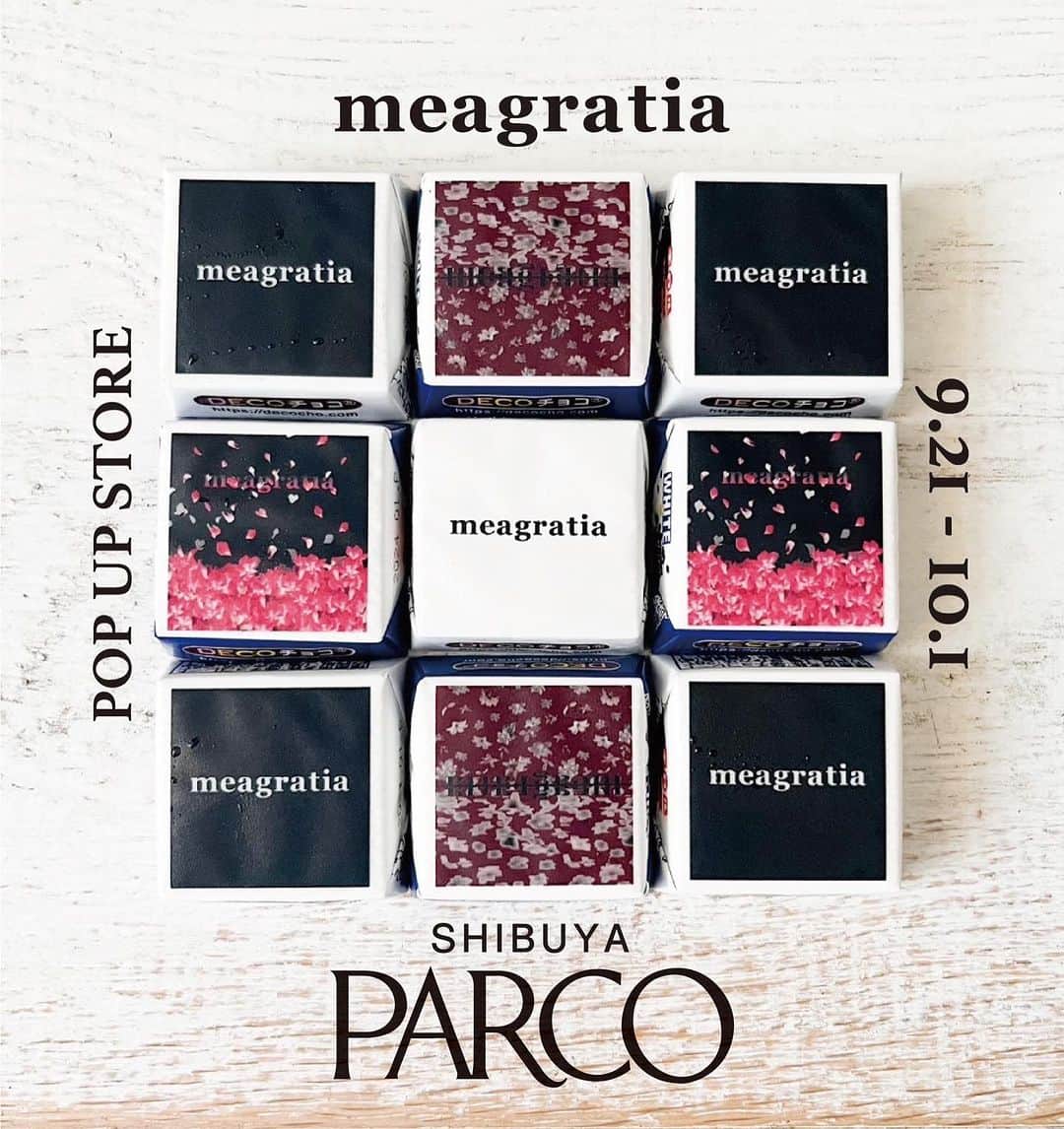 メアグラーティアのインスタグラム：「meagratia POP-UP STORE at SHIBUYA PARCO 9.21(thu)-10.1(sun) 渋谷パルコ3F west ESC 横  #meagratia #popupstore #渋谷パルコ #チロルチョコ」