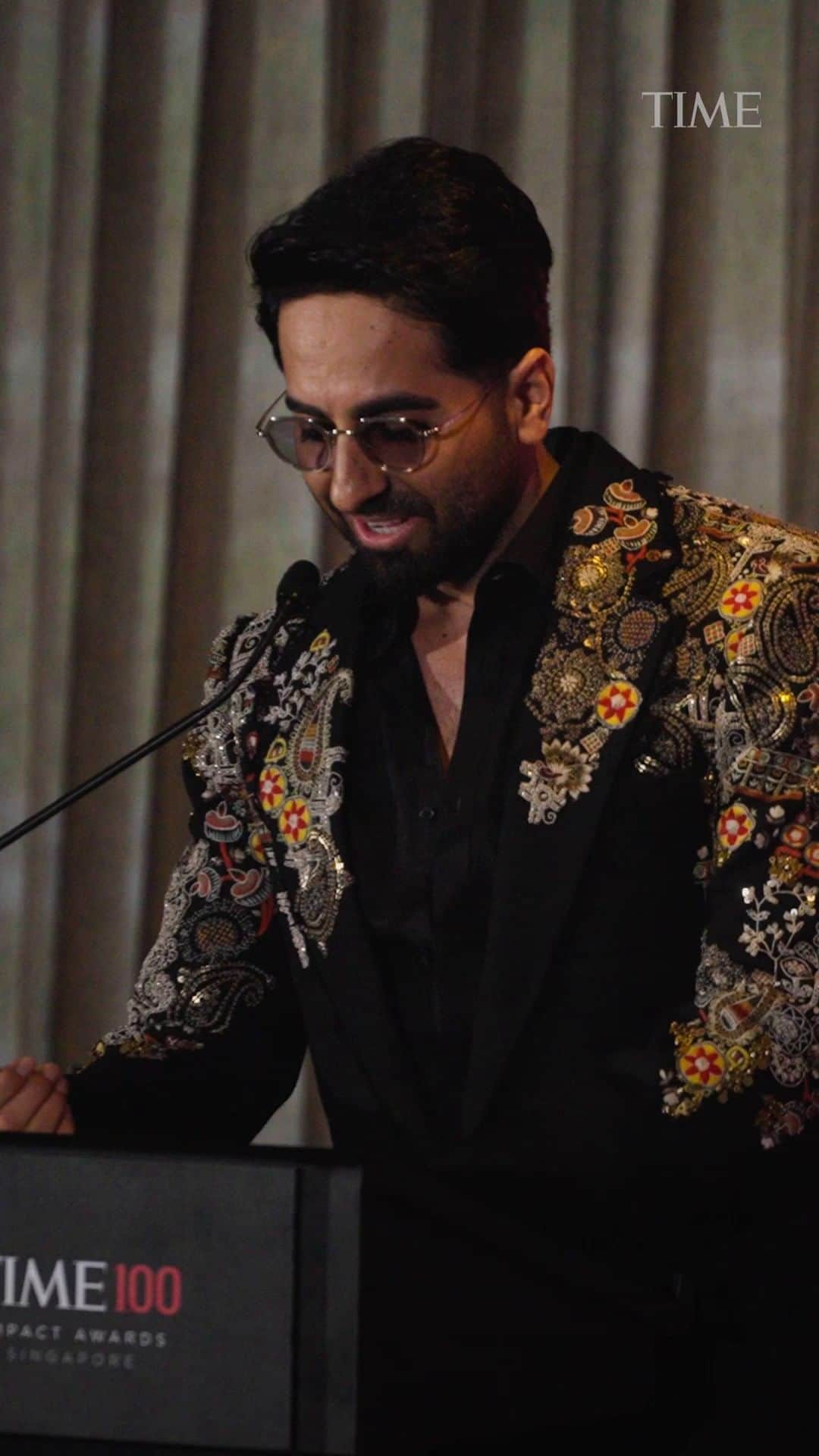 TIME Magazineのインスタグラム：「"India is very heterogeneous: we have multiple religions, regions, 780 languages and we have almost 1.5 billion people in population. So we have that many stories to tell," @ayushmannk said at the TIME100 Impact Awards in Singapore.  Read Khurrana's full speech at the link in bio.」