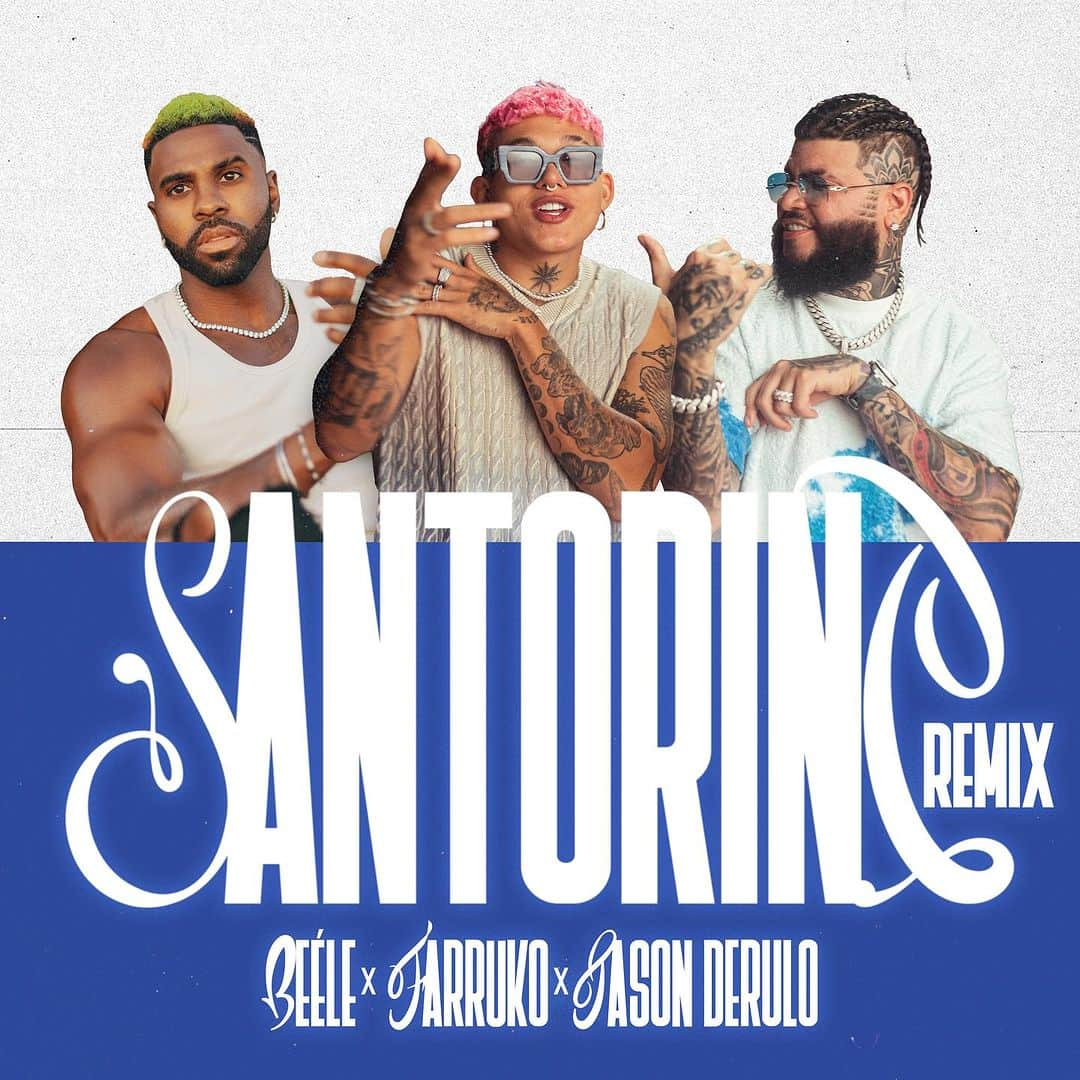 ジェイソン・デルーロのインスタグラム：「Trabájando por la música latina, uniendo el arte mundial 🌎en una canción y dos idiomas, les presento el remix de santorini @jasonderulo @farruko」