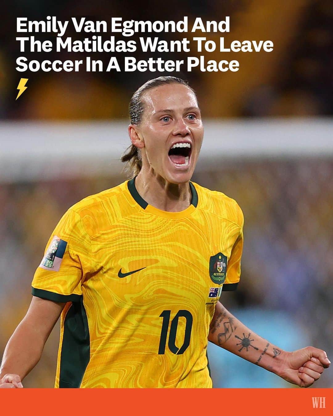 エミリー・バン エグモンドのインスタグラム：「Australian soccer sensation Emily Van Egmond (@emilyvanegmond10) kicked off her soccer journey by playing against boys, but the game has come a long way since then . 🚀 ⚽  Now, representing the NWSL's @sandiegowavefc and fresh from the @Matildas' World Cup campaign, she's witnessed the incredible rise in women's soccer visibility in her home country. "Now we have fully funded women's programs," says Egmond. "It’s awesome that more girls will have that opportunity."  Check out the link in our bio for Emily's World Cup reflections and her exciting outlook on the future of women's sports.」