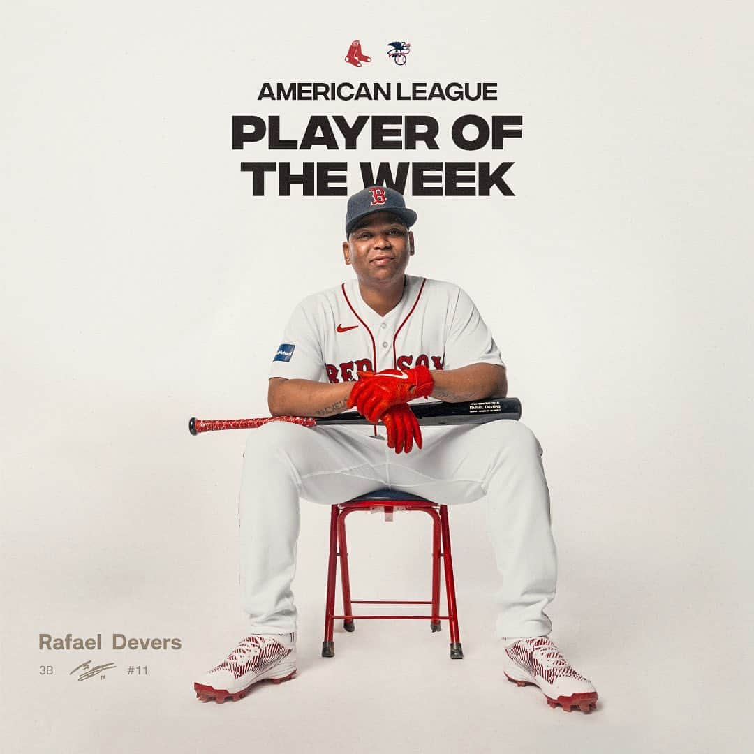 ボストン・レッドソックスのインスタグラム：「That’s our AL Player of the Week! 🙌」