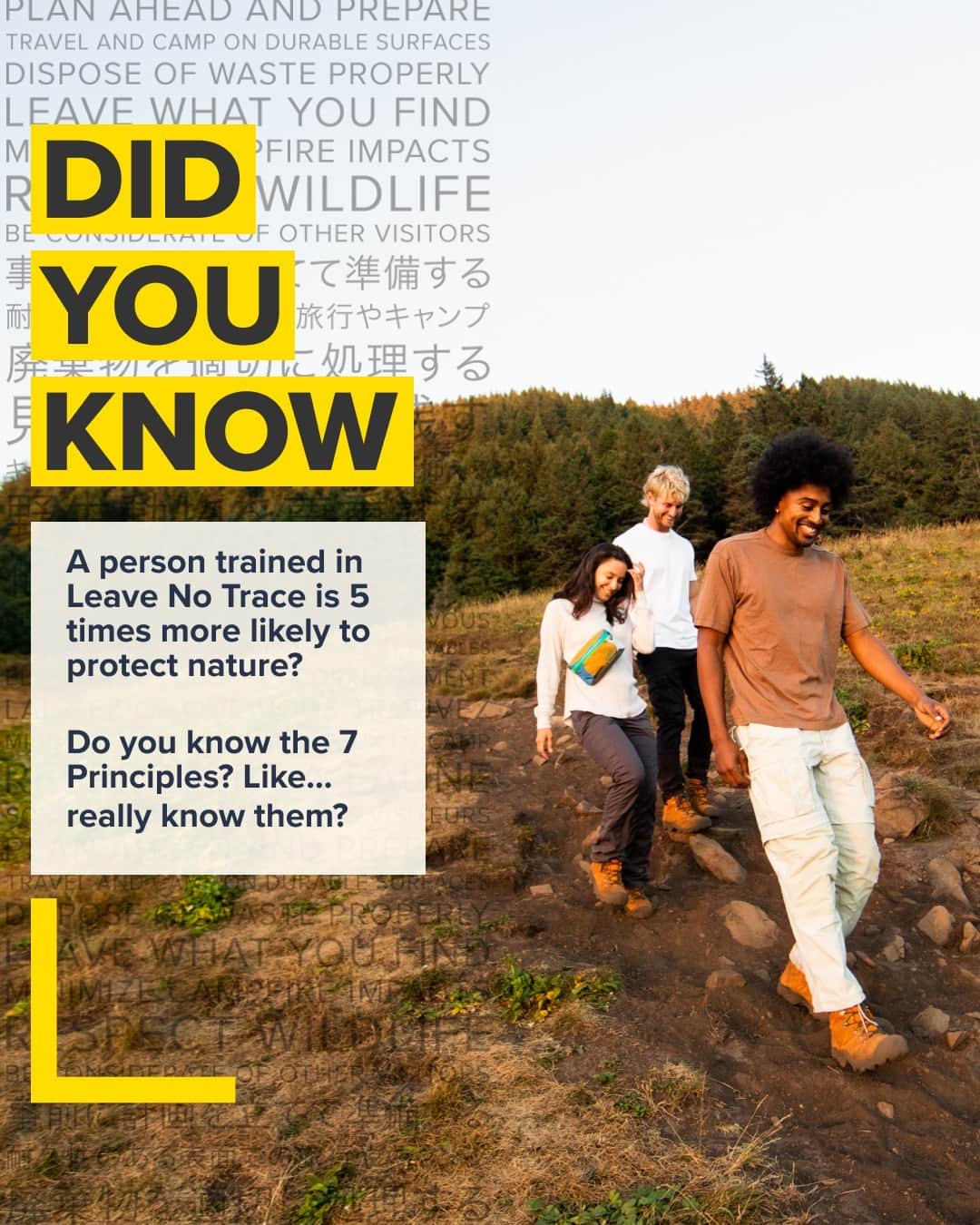 キーンのインスタグラム：「Need a quick refresher on the Leave No Trace principles? 🥾🌿 We've got you covered! Save this post to quiz your friends for your next trip outside ➡️😎 Our partner @leavenotraceorg has been helping people learn and teach these principles so we can keep enjoying our favorite recreation areas!   Our collab boot with Leave No Trace will be hitting our site this weekend so you can hit the trails on all the weekends! 🙌 #KEEN #LeaveNoTrace」