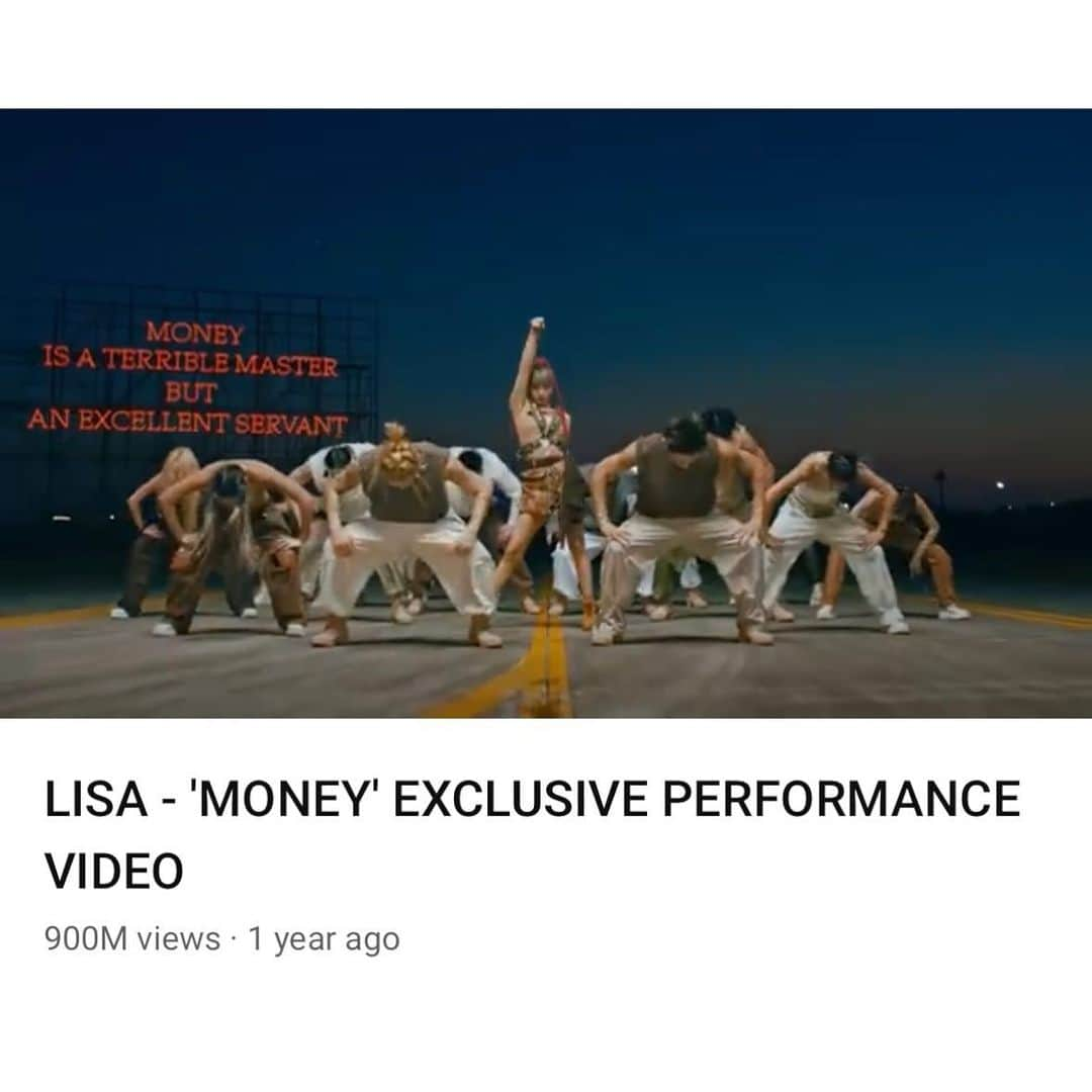 BLACKPINKさんのインスタグラム写真 - (BLACKPINKInstagram)「#LISA #리사 #BLACKPINK #블랙핑크 #MONEY #EXCLUSIVE_PERFORMANCE_VIDEO #900MILLION #YOUTUBE #YG」9月19日 8時00分 - blackpinkofficial