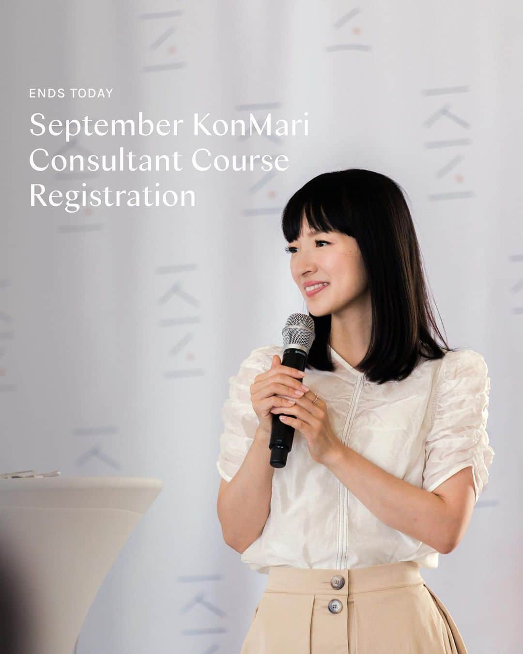 近藤麻理恵さんのインスタグラム写真 - (近藤麻理恵Instagram)「September registration ends TODAY! This September KonMari Consultant Course is a special one, as Marie Kondo herself will give everyone an opening Keynote live, just for those taking this course!✨  There are only a few seats available for this course, so if you’re ready to take a leap into the world of helping clients spark joy through tidying and the KonMari Method, we’d love to see you seize this opportunity in the September KonMari Consultant Course!  Use code: KCJOY23 to receive 250$ off and secure your spot in this special course!  Registration ends: 11:59pm Pacific Time  September KonMari Course (3 Day Course) September 25-27th, 2023 8:00am-1:00pm Pacific Time 11:00am-4:00pm Eastern Time  5:00pm-10:00pm Central European Time  Link in bio to register or learn more!  #konmarimethod #konmari #sparkjoy #professionalorganizer #tidying #organization #mariekondo #netflix #smallbusiness」9月19日 8時12分 - mariekondo