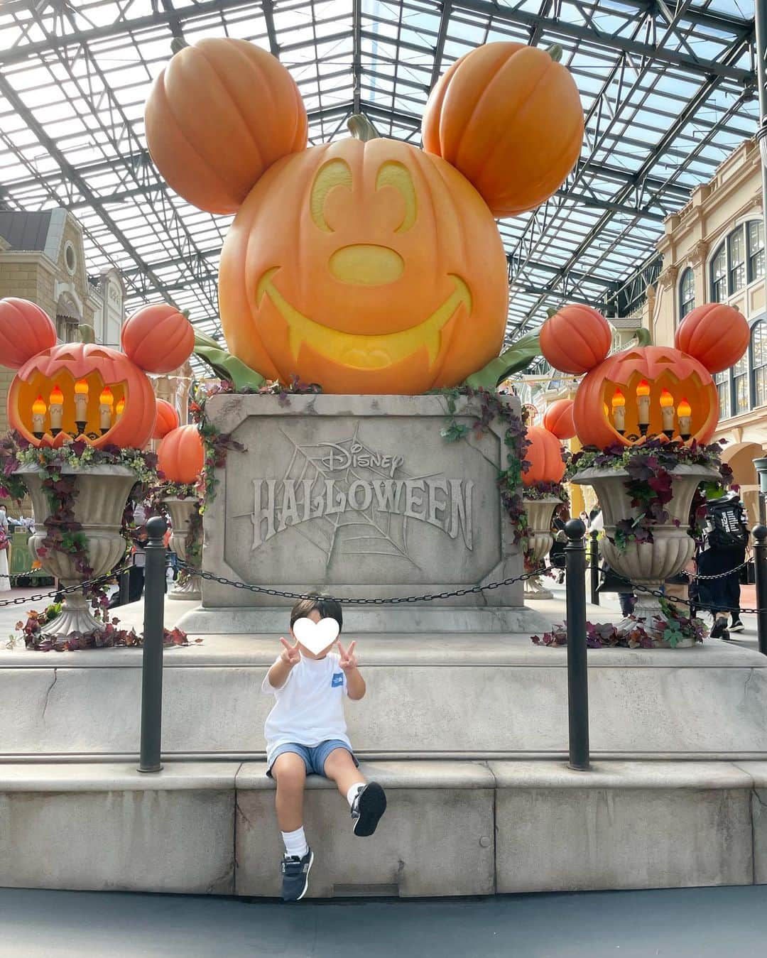 田中麻衣のインスタグラム：「ディズニーハロウィン3days🎃👻  心待ちにしていたハロウィン。  9月半ばすぎとは思えないほどの暑さでしたが...子どもたちは終始よろこんでいて、たくさん笑顔が見れて、連れて行ってよかったなぁと。  一泊目はミラコスタ、 二泊目はアンバサダー。 アンバサダーでは、チップアンドデールルームにしました🐿️🐿️  シェフミッキーでミッキーと会えて、子どもたちは本当うれしそうでした。  高気温で、スプーキーブーパレードはダンスなしのショートバージョンでしたが...それでも大満足🥰✨  ディズニーのハロウィン本当に可愛い😍  #ディズニーハロウィン2023」