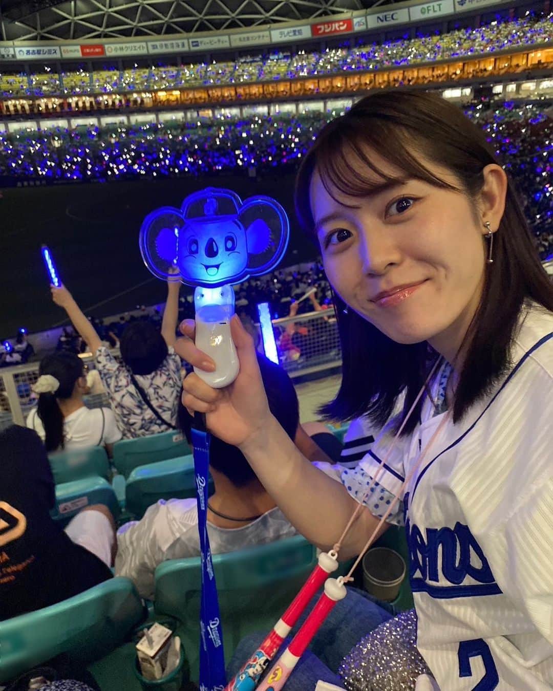 加藤愛のインスタグラム：「. こんばんは！ 9月25日(月)🐯タイガース戦 スピードボールコンテストに参加します🙋🏻‍♀️ . 初参加なので目標を立てました✨ 「まっすぐ投げる」😅😅 一昨年のセレモニアルピッチでの大暴投の反省を活かせるように…と若狭アナウンサーに言ったら笑ってました🤣 自分なりに頑張ります💪🏻 . . ちなみに、各局アナウンサーがコンテストに参加し 球速1位になった人には始球式が待っています😊 . 25日のチケットを持っているので、 ドラゴンズの勝利を願って最後まで応援だー😆💙 . #プロ野球#中日ドラゴンズ#dragons #アナウンサー#スピードボールコンテスト#始球式」