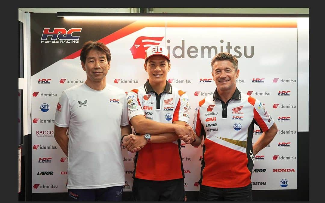 中上貴晶のインスタグラム：「I’m so happy to announce that I will remain with LCR Honda idemitsu for the 2024 season! I would like to thank idemitsu and Honda for their support. I will work even harder to be ready for the future 💪🏼  2024年も引き続き『LCR Honda idemitsu』からMotoGPに参戦できることになりました。これまでも大変厳しい状況が続いており納得がいく結果を残せておらず、応援いただいているファンの皆様に申し訳ない限りでしたが、この報告を皆様にできたことは、自分自身にとっても嬉しい限りです。 来週は日本GPが開催されますので、ファンの皆様のご声援をエネルギーに変え全力で挑みたいと思います。 日頃よりサポートしていただいている出光興産株式会社様、ならびにHonda様に改めて御礼を申し上げます。  #2024 #MotoGP #Breitling #SquadOnAMission #ブライトリング」