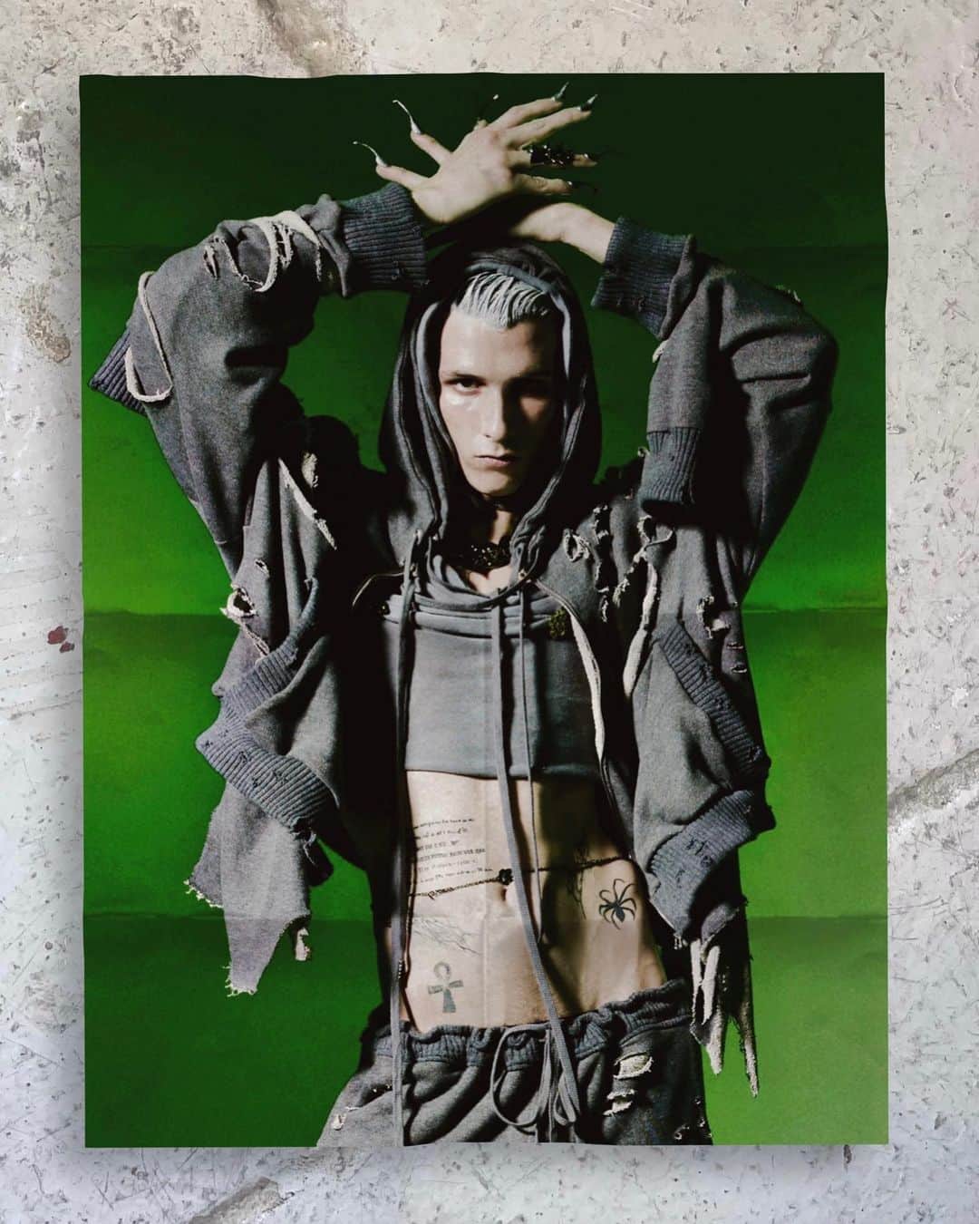 倉岡晋也のインスタグラム：「Baptise was in my pockets  @laruicci FW23 campaign @dbsaleixx @__cemcinar__ @canakoxx @lgamanagementbeauty @tymotynasty @saint_germain_agency @erinaritanail @walterschupfermanagement @lolahery @katsuki_nakata_couture @adomaityte @celinx.cng @laruiccirecords @autrementpr  styling by me #laruicci」