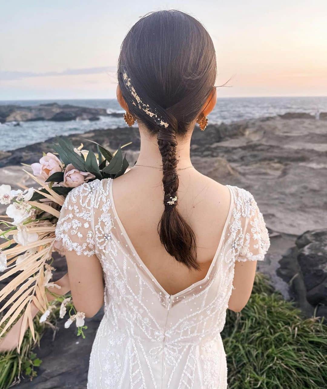yuudaiのインスタグラム：「ロケーションヘアメイク🙌🏻👰‍♀️✨ @kaede_maisonderirebride  produce by @sheer.weddingphoto」