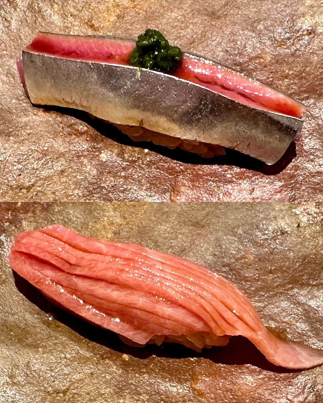 のインスタグラム：「ランチ『代官山 鮨たけうち』。 ⁡ 美味しかった〜！ 秋刀魚が最高でした！ 大満足ランチ！ ⁡ 新井さん、原さん、ありがとうございました！ ⁡ ⁡ つまみや料理やデザート ◉戻り鰹 ◉鰤大根 ◉味噌汁 ◉玉子焼き ◉柿とラ・フランス ⁡ 握り ◉縞鯵 ◉平目 ◉秋刀魚 ◉鮪 中トロ ◉いくら軍艦巻き ◉白海老 ◉炙り鯖棒寿司 ◉穴子  #代官山鮨たけうち #具義寿司2023 #具義代官山2023」