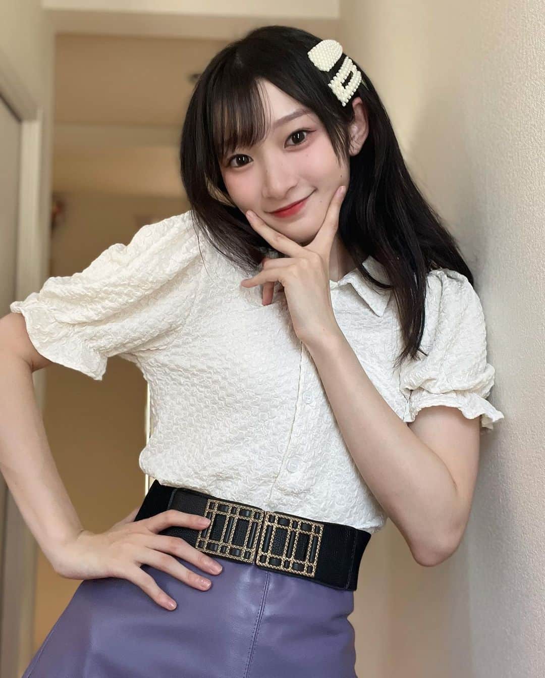 のインスタグラム：「♡  パールのピン留め💇‍♀️  #ピン留め #パール #お気に入り」