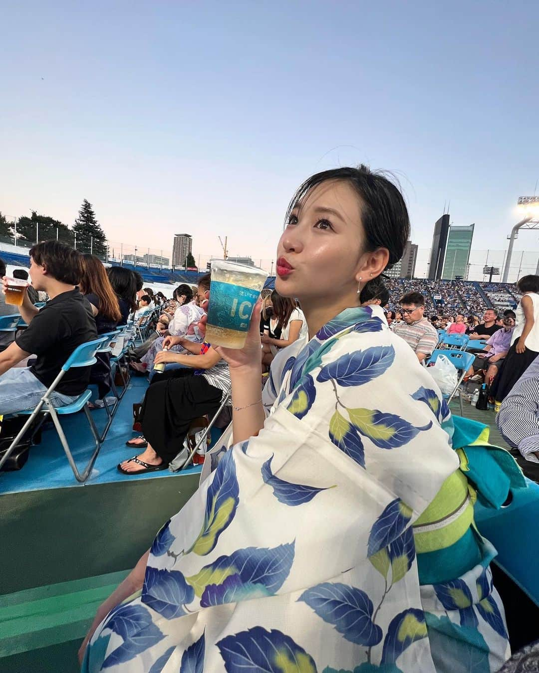 佐山彩香さんのインスタグラム写真 - (佐山彩香Instagram)「夏のおもひで🩵 #2023summer#花火#浴衣」9月19日 16時08分 - ayaka_sayama