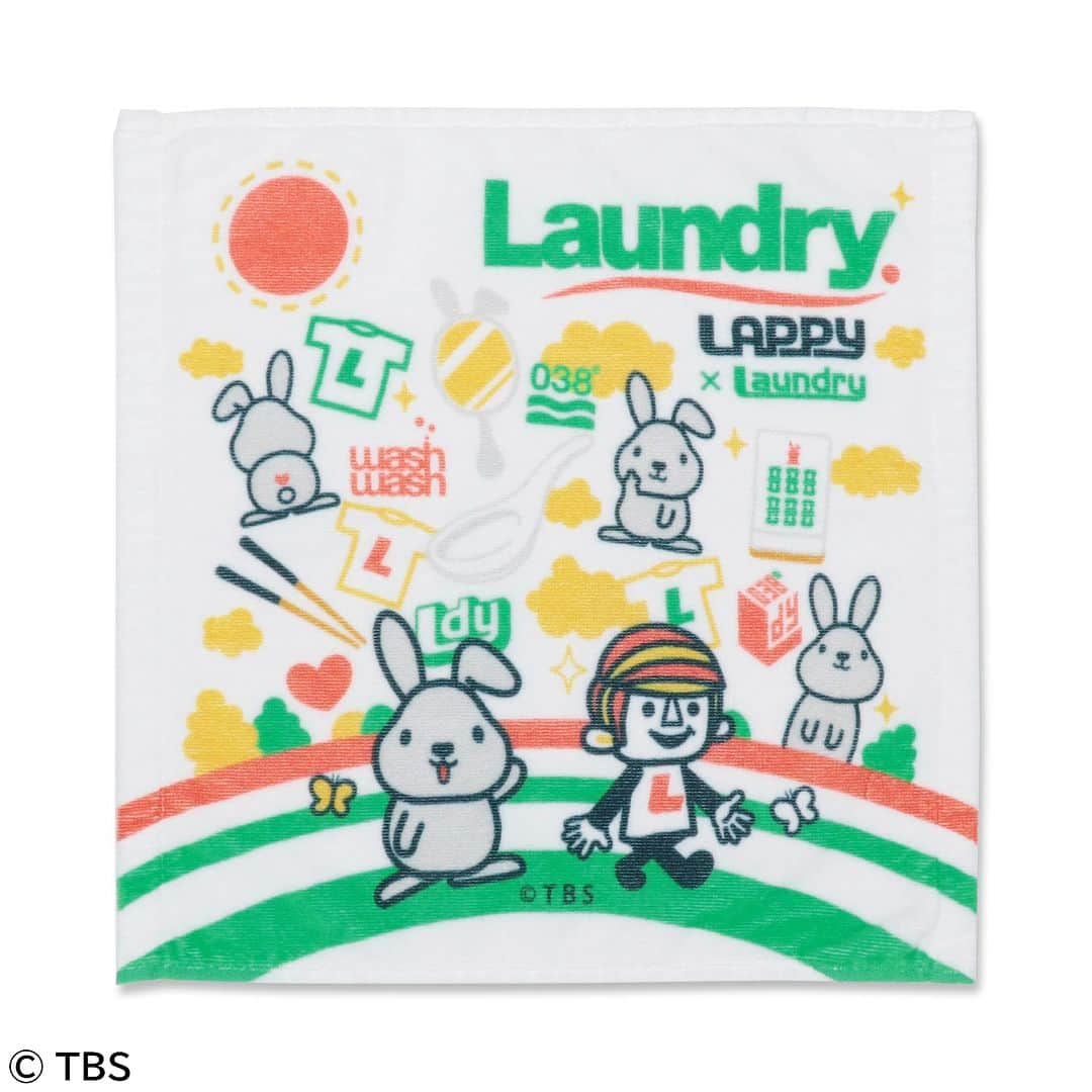 Laundry ランドリーさんのインスタグラム写真 - (Laundry ランドリーInstagram)「TBSの番組『ラヴィット！』公式キャラクター『ラッピー』とのコラボアイテムが登場☆   BOYが無邪気で好奇心旺盛なラッピーを、LAUNDRYの世界にご案内☆ 『ラヴィット！』ポーズのラッピーとサムアップポーズのBOY。それぞれのトレードマークポーズがキマってます。   さらにはラッピーが洗濯機にin！きれいになったLaundryのTシャツと一緒に干されて伸びちゃったラッピー…！     その他、レンゲやチーソーなど番組ではお馴染みの小ネタも詰め込んだコラボならではのデザインに仕上がりました♪   是非チェックしてください。   【発売日時：2023年9月22日（金）】 ※オンラインストアでは9月22日（金）12:00発売  2.3枚目：333-92070 ラッピーコラボ Lappy×Rainbow Tシャツ 6,050円（税込） ユニセックスS/M/L アイボリー/ピンク/ネイビー  4枚目：333-81054 ラッピーコラボ Lappy×Rainbow トートバッグ 3,850円（税込）  5枚目：333-83055 ラッピーコラボ Lappy×Rainbow ハンドタオル 1,650円（税込）  6枚目：333-83056 ラッピーコラボ Lappy×Rainbow キーホルダー 990円（税込）  7.8枚目：333-92069 ラッピーコラボ Lappy in Laundry Tシャツ 6,050円（税込） ユニセックスS/M/L ホワイト/グリーン/イエロー  9枚目：333-81053 ラッピーコラボ Lappy in Laundry ランチトートバッグ 3,080円（税込）  10枚目：333-83057 ラッピーコラボ Lappy in Laundry キーホルダー 990円（税込）  ＿＿＿＿＿＿＿＿＿＿＿＿＿  詳しいお知らせはプロフィールから ブランドサイトをチェック🧐 ⇒ @laundry_official  最近GETしたアイテムや過去のアイテム・ノベルティなど #laundry038 を付けて投稿すると、 LAUNDRYブランドサイトや、オンラインストアにも掲載されます👍❣  また、LAUNDRY公式インスタグラムでもご紹介させていただきますので 是非皆さまご投稿宜しくお願いします✨  #laundry #ランドリー  #TBS #ラヴィット #ラッピー #コラボ  #Tシャツ #半袖Tシャツ #トートバッグ #ハンドタオル #アクリルキーホルダー #キーホルダー #ランチトートバッグ #ファッション #雑貨 #キャラクターグッズ」9月19日 17時25分 - laundry_official