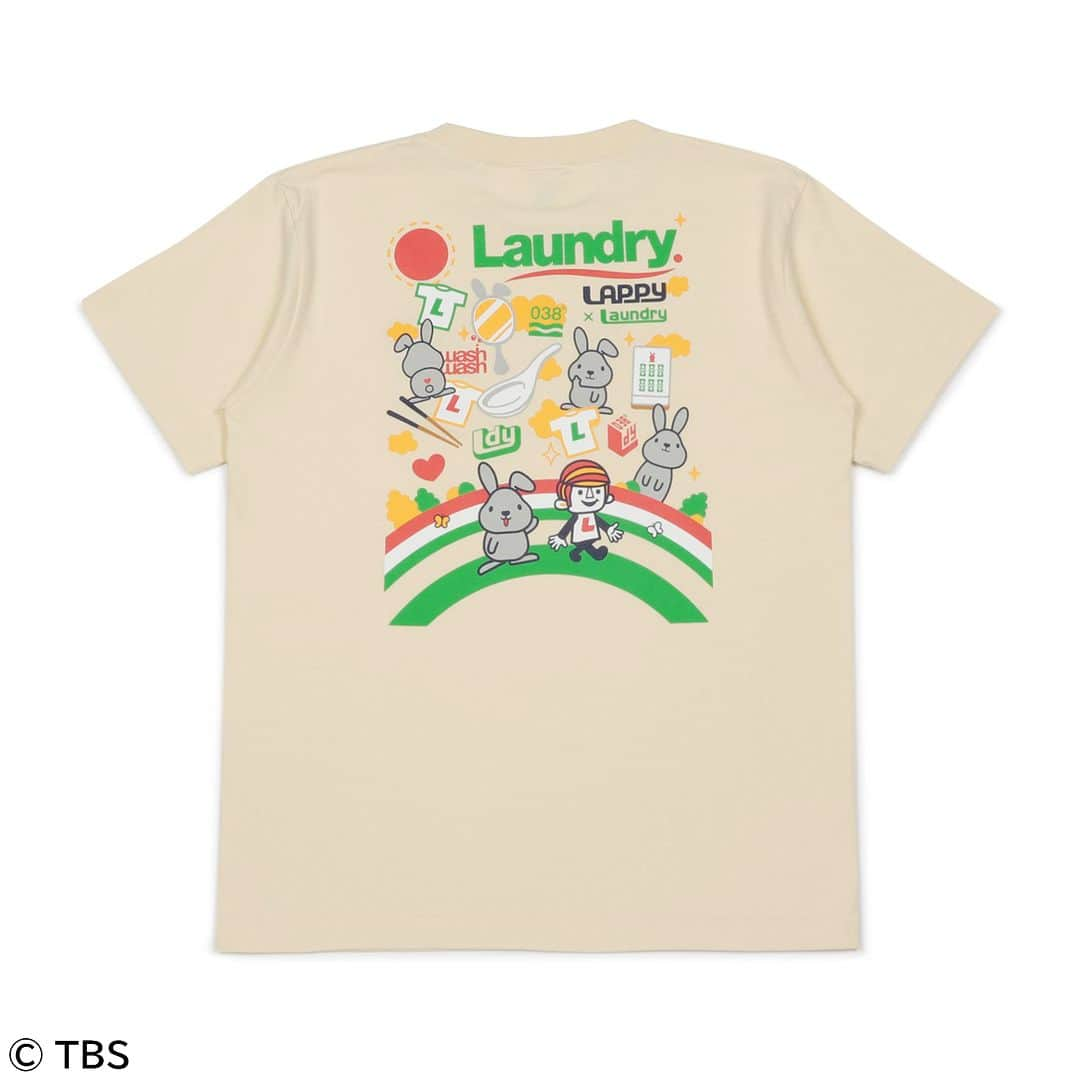 Laundry ランドリーさんのインスタグラム写真 - (Laundry ランドリーInstagram)「TBSの番組『ラヴィット！』公式キャラクター『ラッピー』とのコラボアイテムが登場☆   BOYが無邪気で好奇心旺盛なラッピーを、LAUNDRYの世界にご案内☆ 『ラヴィット！』ポーズのラッピーとサムアップポーズのBOY。それぞれのトレードマークポーズがキマってます。   さらにはラッピーが洗濯機にin！きれいになったLaundryのTシャツと一緒に干されて伸びちゃったラッピー…！     その他、レンゲやチーソーなど番組ではお馴染みの小ネタも詰め込んだコラボならではのデザインに仕上がりました♪   是非チェックしてください。   【発売日時：2023年9月22日（金）】 ※オンラインストアでは9月22日（金）12:00発売  2.3枚目：333-92070 ラッピーコラボ Lappy×Rainbow Tシャツ 6,050円（税込） ユニセックスS/M/L アイボリー/ピンク/ネイビー  4枚目：333-81054 ラッピーコラボ Lappy×Rainbow トートバッグ 3,850円（税込）  5枚目：333-83055 ラッピーコラボ Lappy×Rainbow ハンドタオル 1,650円（税込）  6枚目：333-83056 ラッピーコラボ Lappy×Rainbow キーホルダー 990円（税込）  7.8枚目：333-92069 ラッピーコラボ Lappy in Laundry Tシャツ 6,050円（税込） ユニセックスS/M/L ホワイト/グリーン/イエロー  9枚目：333-81053 ラッピーコラボ Lappy in Laundry ランチトートバッグ 3,080円（税込）  10枚目：333-83057 ラッピーコラボ Lappy in Laundry キーホルダー 990円（税込）  ＿＿＿＿＿＿＿＿＿＿＿＿＿  詳しいお知らせはプロフィールから ブランドサイトをチェック🧐 ⇒ @laundry_official  最近GETしたアイテムや過去のアイテム・ノベルティなど #laundry038 を付けて投稿すると、 LAUNDRYブランドサイトや、オンラインストアにも掲載されます👍❣  また、LAUNDRY公式インスタグラムでもご紹介させていただきますので 是非皆さまご投稿宜しくお願いします✨  #laundry #ランドリー  #TBS #ラヴィット #ラッピー #コラボ  #Tシャツ #半袖Tシャツ #トートバッグ #ハンドタオル #アクリルキーホルダー #キーホルダー #ランチトートバッグ #ファッション #雑貨 #キャラクターグッズ」9月19日 17時25分 - laundry_official