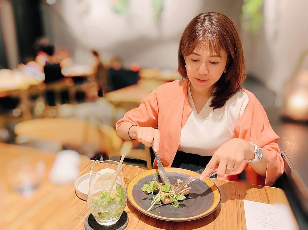 木原さとみのインスタグラム：「今日の　#ランチ #表参道　優しい味付け　今日の気分で 全部美味しかった^_^ スモーキーな野菜たちも美味しい！ ゆっくり出来ました！　#打ち合わせ」