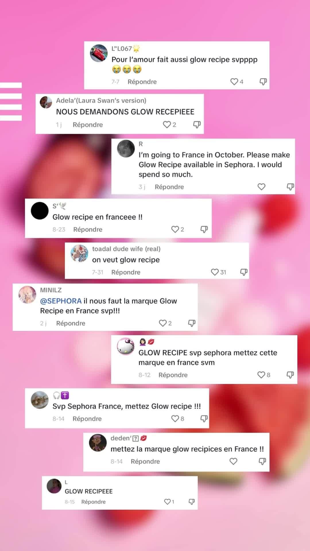 セフォラのインスタグラム：「C'est officiel ! @glowrecipe arrive le 22/09 en AVANT-PREMIÈRE sur l'app Sephora 💗 ⁣ ⁣ #SephoraFrance #GlowRecipe #Skincare」