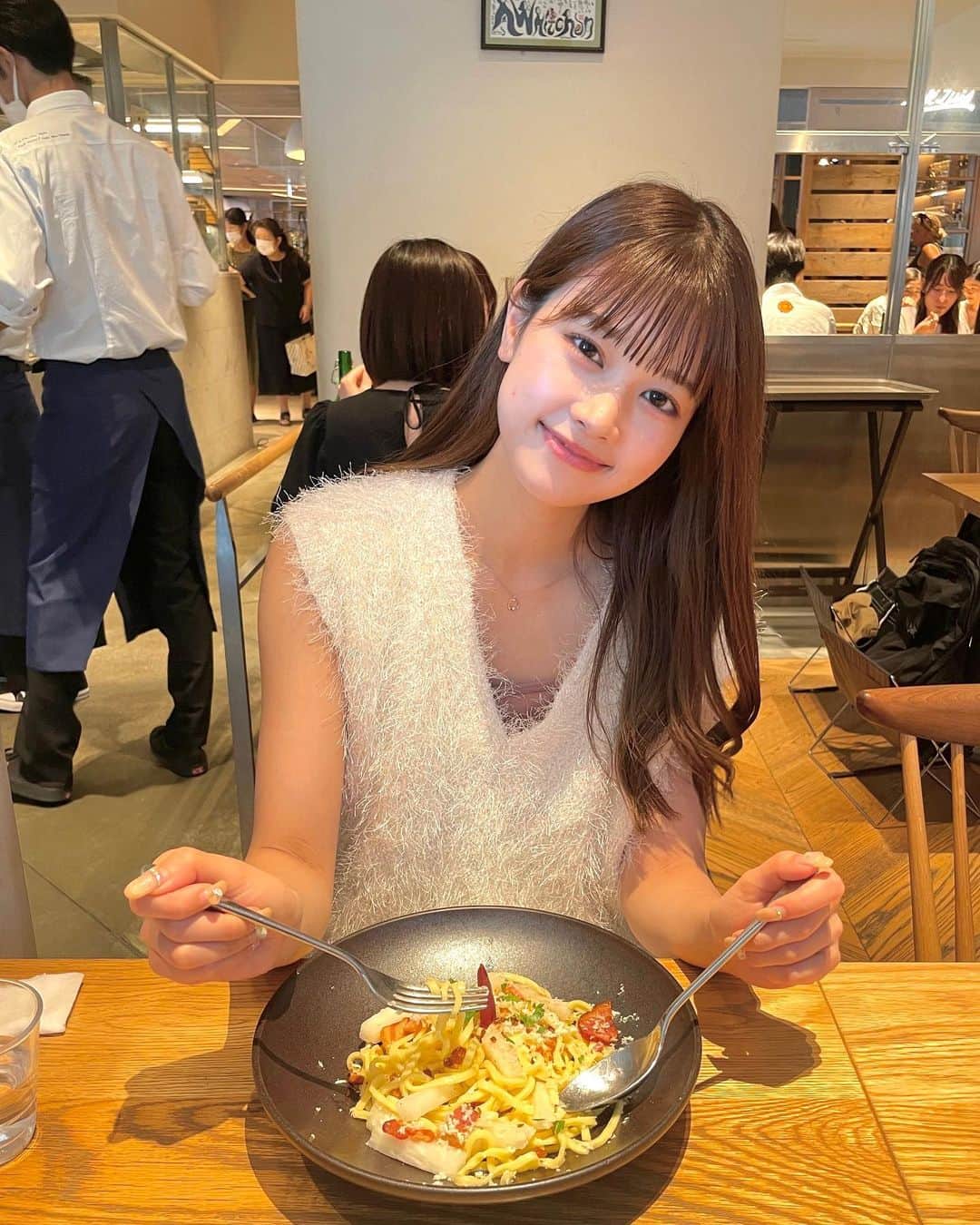 吉川七瀬のインスタグラム：「パスタ食べた🍝」