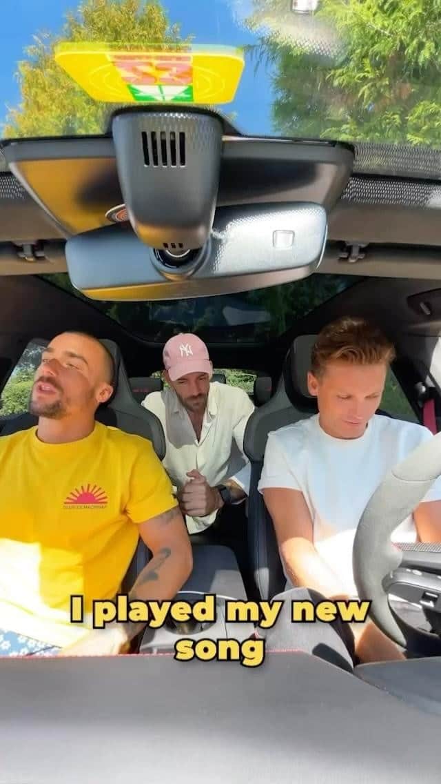 Bastian Bakerのインスタグラム：「First time playing the new single to my friends, chose my two most introvert close friends to see if the song could move them. Was a special experience, made for social media obviously but i found myself super vulnerable just sitting in this car playing and singing my song to people I know! If you like the song, buy it, stream it, share it, embrace it and let’s make sure everybody hears it! Also we’ll do a topless version if we get to a million views 😂🤘jk」