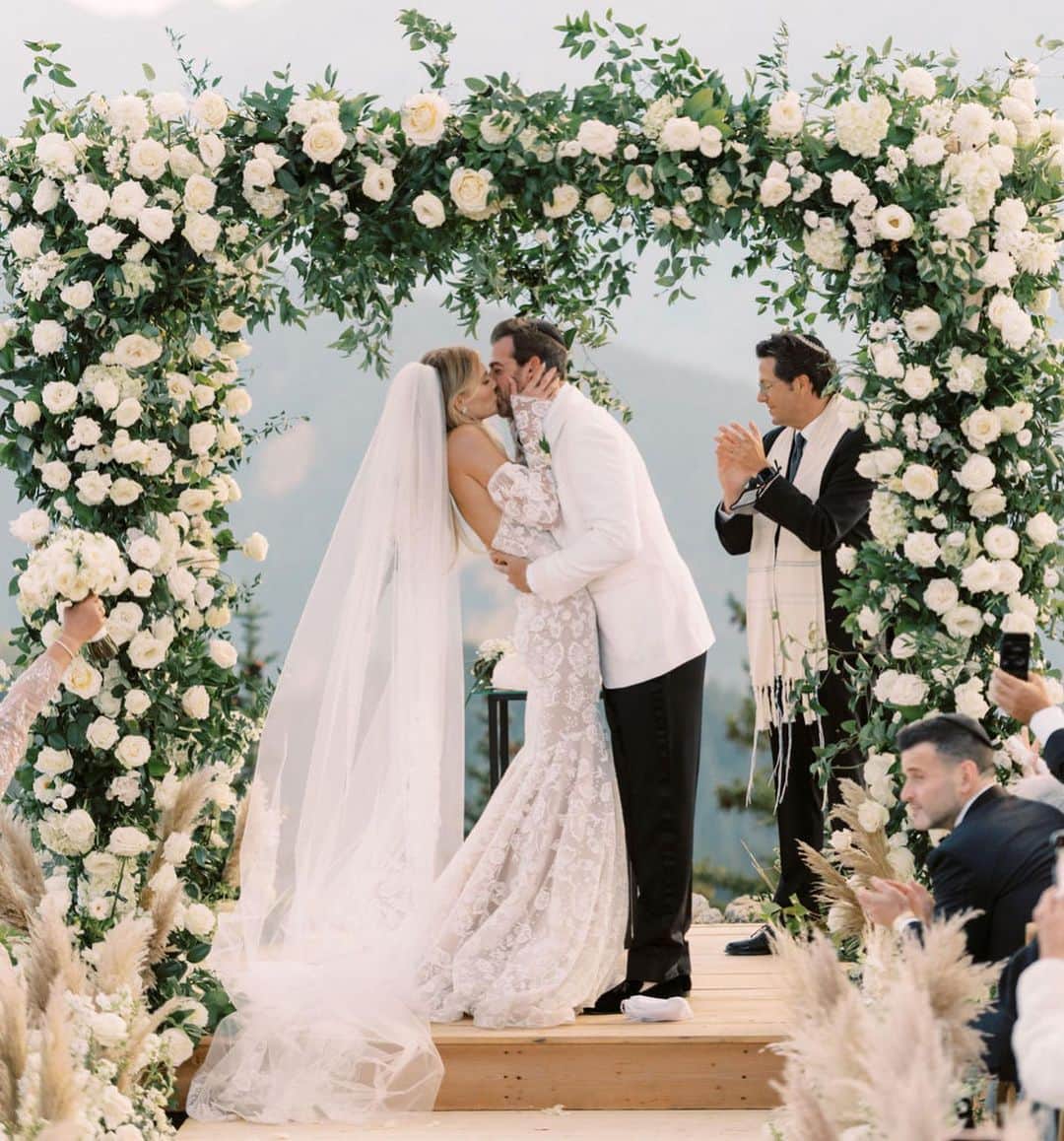 トリ・プラバーのインスタグラム：「Happy Anniversary to my best friend!! I can’t believe it’s been 2 years since this epic day!! 1 very cute baby later- I couldn’t dream up a better fairytale  @markbirnbaum」