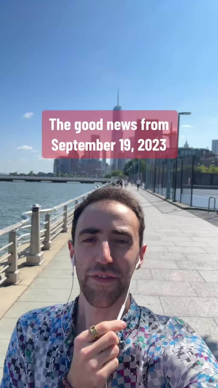 Jacob Simonのインスタグラム：「The good news from Tuesday, September 19, 2023. #goodnews #ftfaot #forthefirstandonlytime #climativity #september19 Music by Tristan Arostegui & Hunter Hanson」