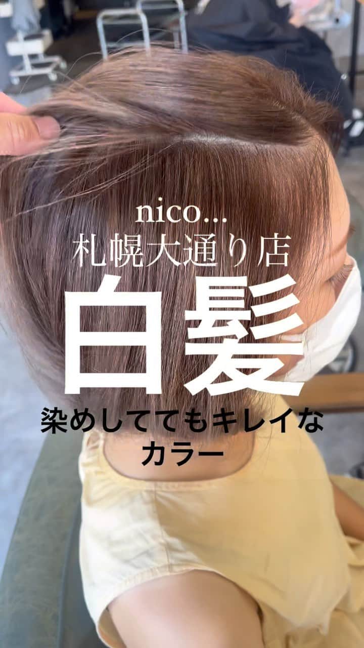 nico... DAISUKEのインスタグラム：「透明感color➕cut➕treatment ¥13750〜¥17050 double color¥14300〜¥23100 hair set¥4840 shampoo cut ¥3960  hair studio nico... Tel📞011-205-0595  札幌大通駅から徒歩🚶‍♂️5分以内 狸小路5丁目と6丁目の間  ピボォの隣Family Martを右に曲がり ２つ目の信号の角の三雄ビル8Ｆ  ＃スタイルチェンジ #髪質改善 ＃白髪染め ＃白髪ぼかし #札幌美容室 #大通り美容室 #ショートヘア #札幌カラー #札幌ブリーチ #韓国風 #インナーカラー #札幌ヘアアレンジ #札幌ヘアセット #札幌髪質改善 #札幌髪質改善トリートメント #札幌美容室 #札幌ショート  #ショートカット #髪質改善トリートメント ＃酸性ストレート #hair #髪質改善 #wolf cut #ウルフカット #ブリーチ #ウルフカット  #美容学生と繋がりたい  #balayage #北海道理容美容専門学校  #美容学生」