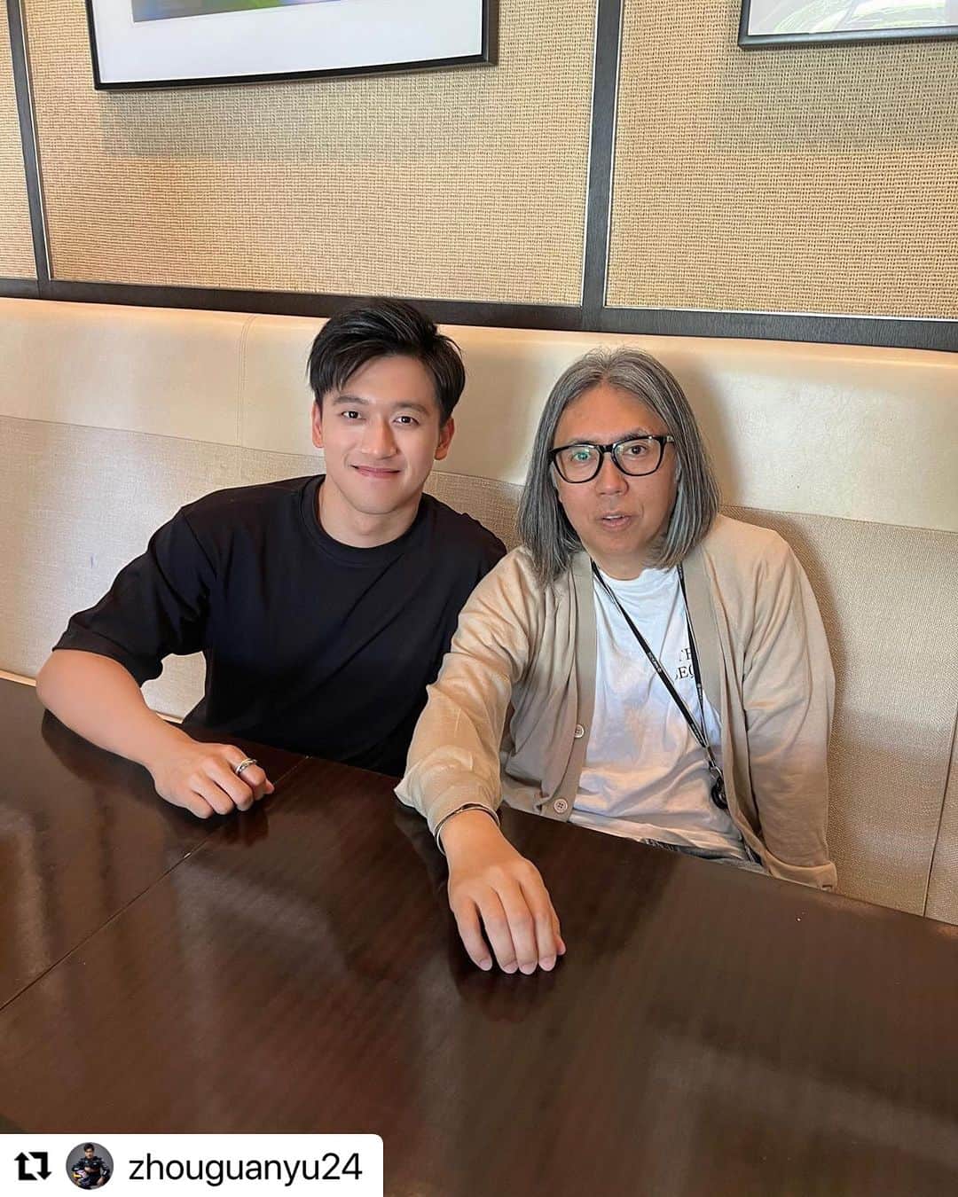藤原ヒロシのインスタグラム：「#Repost @zhouguanyu24 with @use.repost ・・・ Stay tuned, something COOL is coming… 👀」
