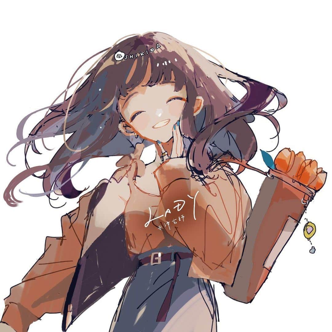 色田のインスタグラム：「「LADY」米津玄師　のファンアートです  #米津玄師   #illustration #art #イラスト #イラストレーター #イラストレーション #いらすとぐらむ」