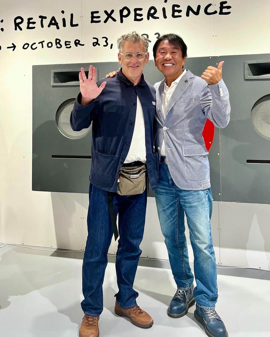 設楽洋のインスタグラム：「伊勢丹90周年「 TOM SACHS展 」VIPプレビュー&パーティーへ…😊✨ 3年半ぶりのTOMは相変わらず気さくなグレイトアーティストだった❣️ また欲しい作品に出会っちゃった😆💦 @tomsachs @isetan_shinjuku」