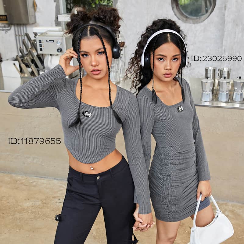 SHEINのインスタグラム：「Tired of your lil' sis stealing your best fits? 😭 Meet your match with our WOMEN'S & TEEN'S coordinating picks that make perfect pairs 👯✨ Which look would turn the sibling rivalry into a twinning combination? 👇 @shein_kids  🔎 23080819 23080869 23095309 23025979 23024776 21822962 23024621 23025990 23027090  #SHEIN #SHEINforAll #SHEINstyle #fashion」